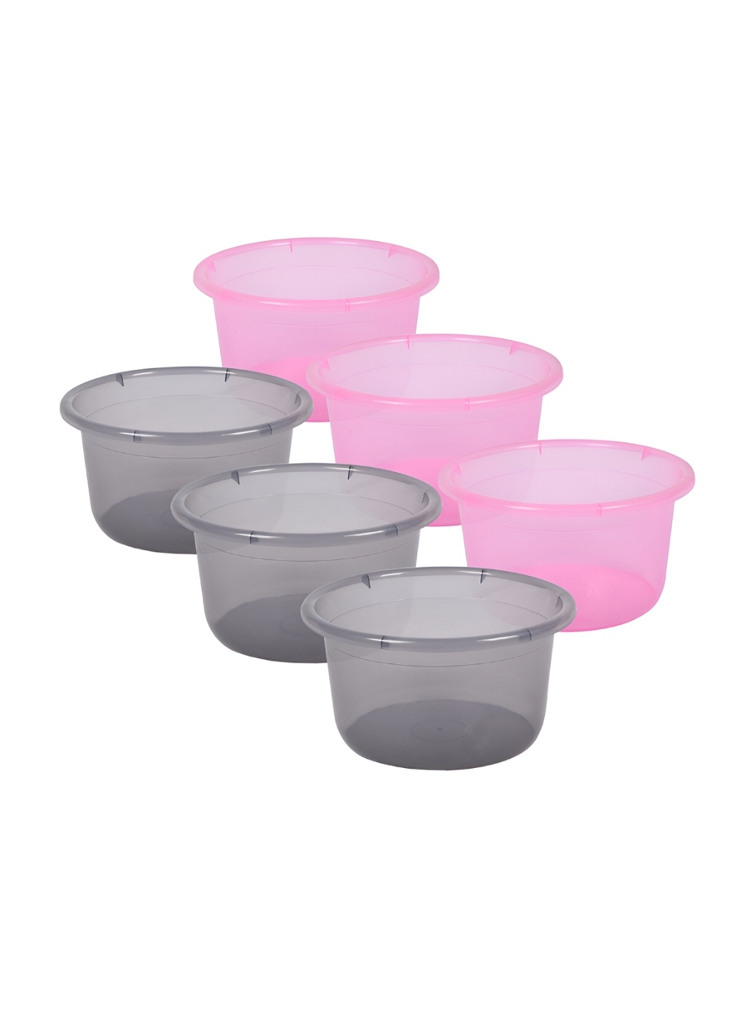 

Kuber Industries Pink & Grey 6 Pieces Classic Bath Accessories Set