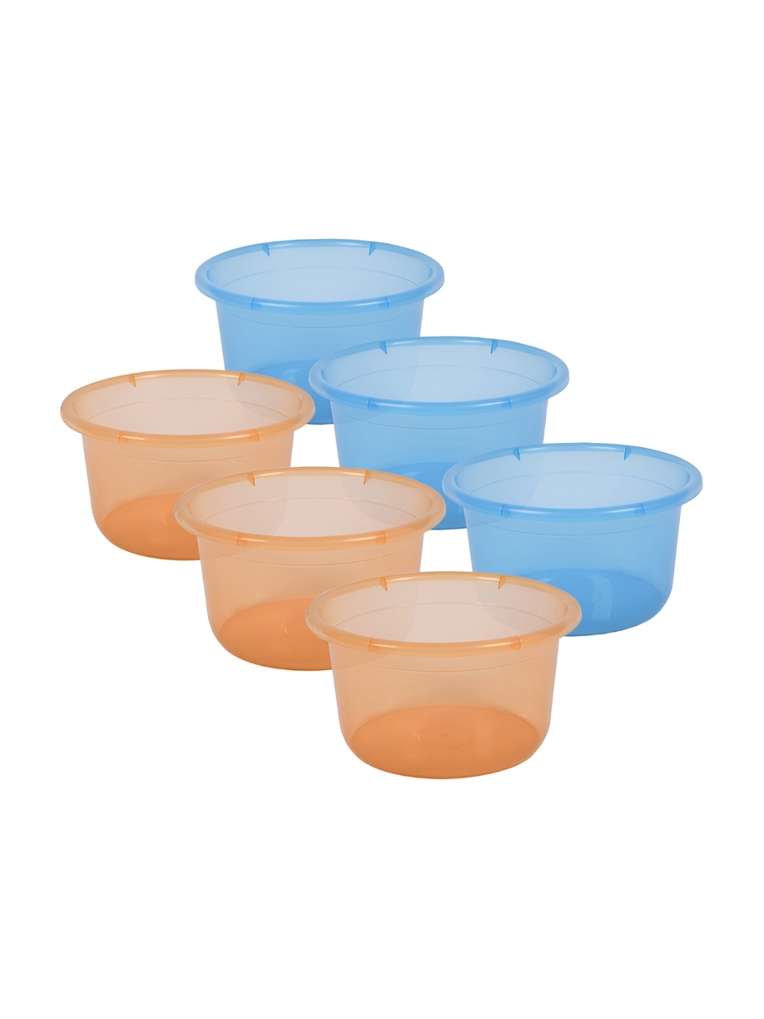 

Kuber Industries Blue & Orange 6 Pieces Classic Bath Accessories Set