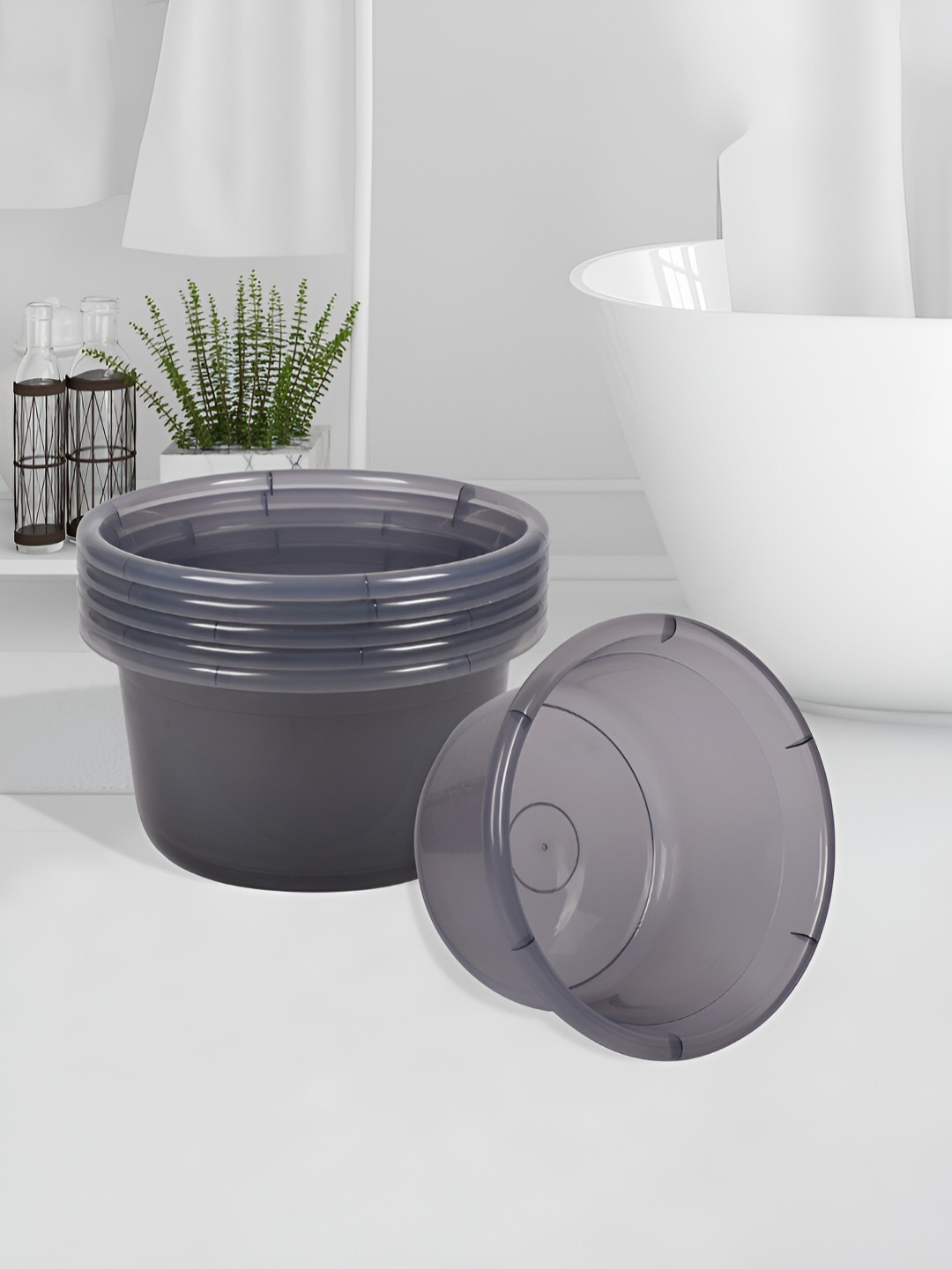 

Kuber Industries Grey 6 Pieces Classic Bath Accessories Set