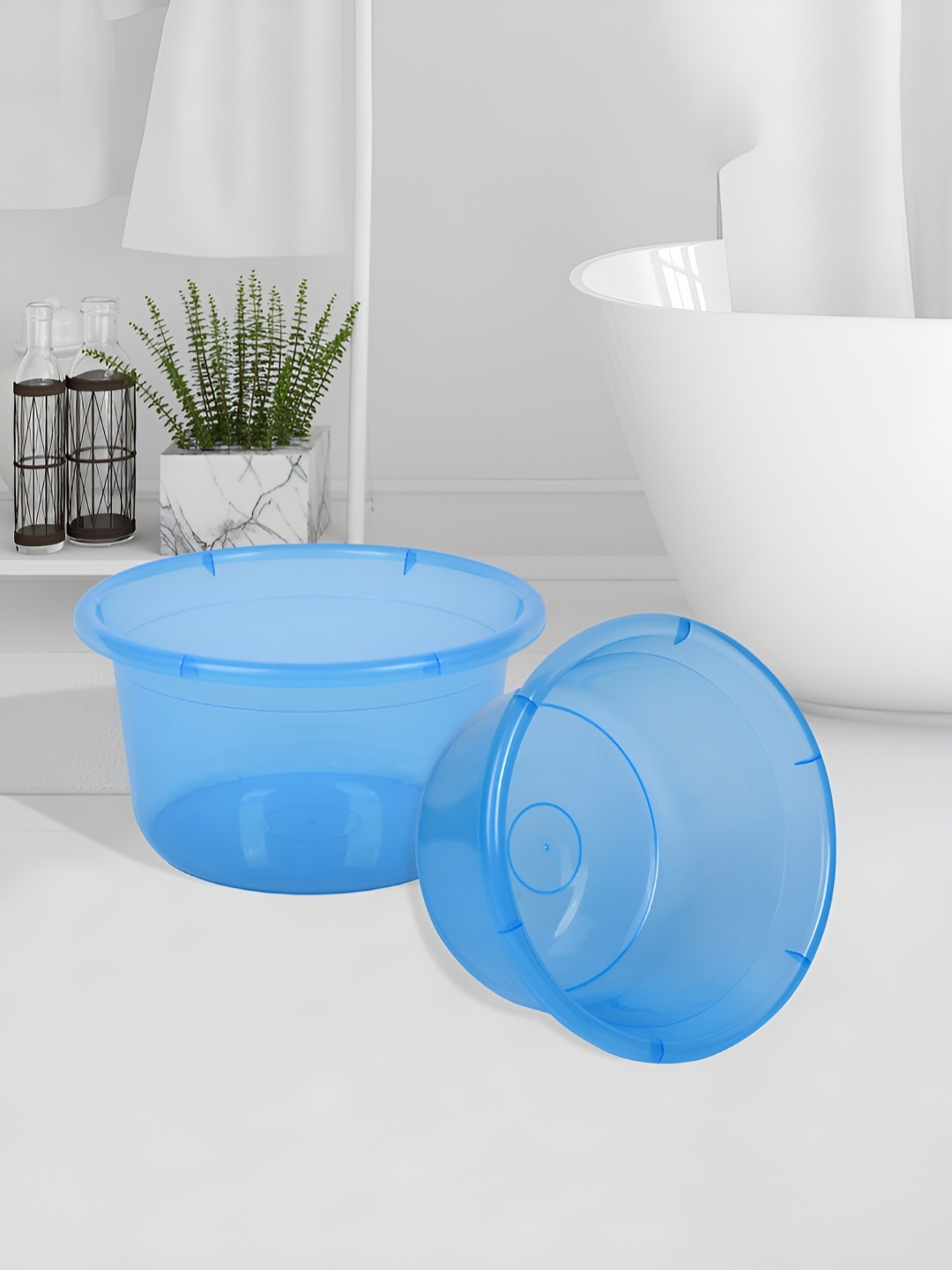 

Kuber Industries Blue 2 Pieces Classic Bath Accessories Set