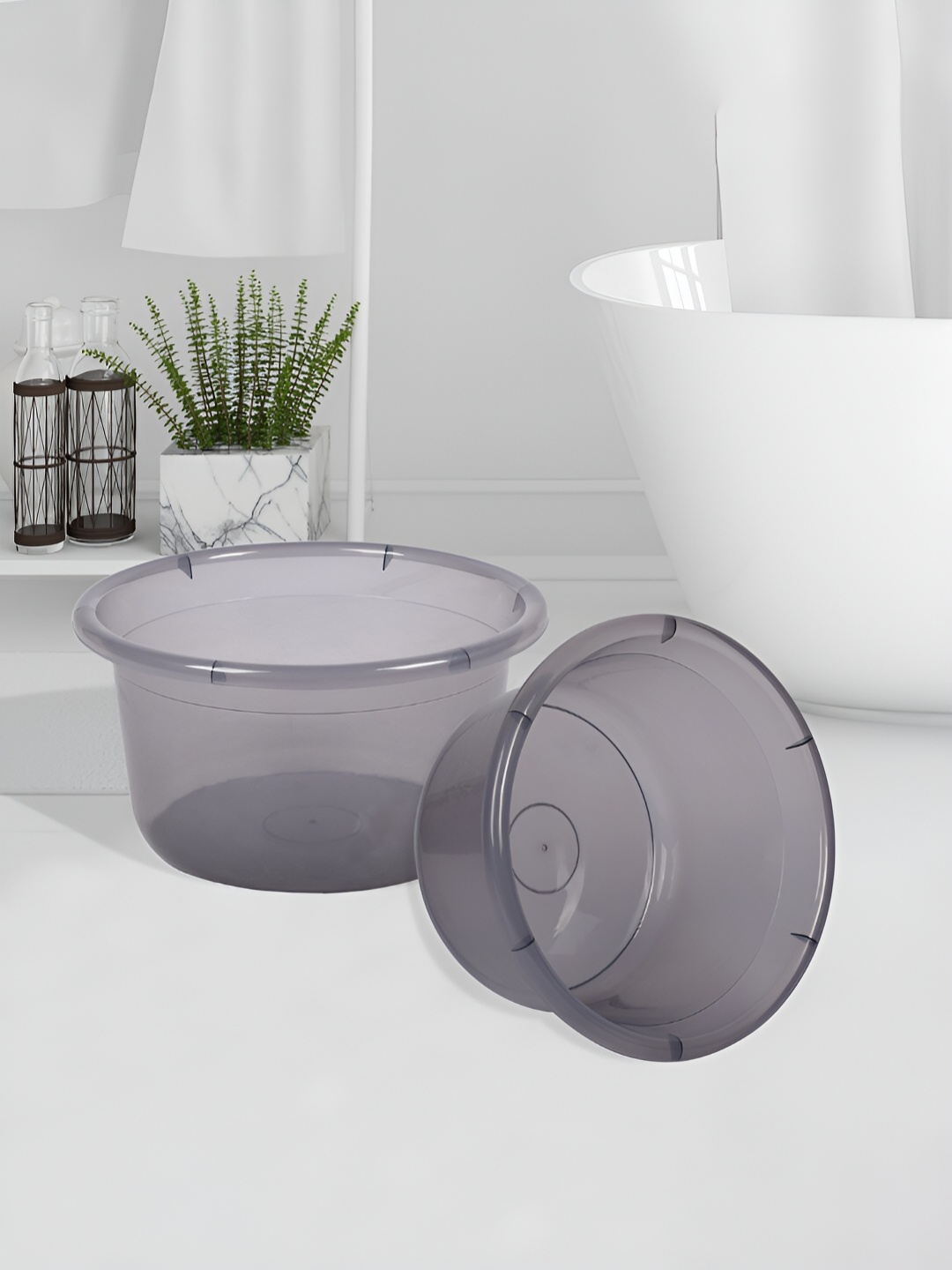 

Kuber Industries Grey 2 Pieces Classic Bath Accessories Set
