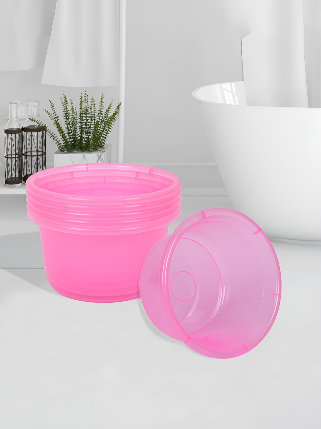 

Kuber Industries Pink 6 Pieces Classic Bath Accessories Set