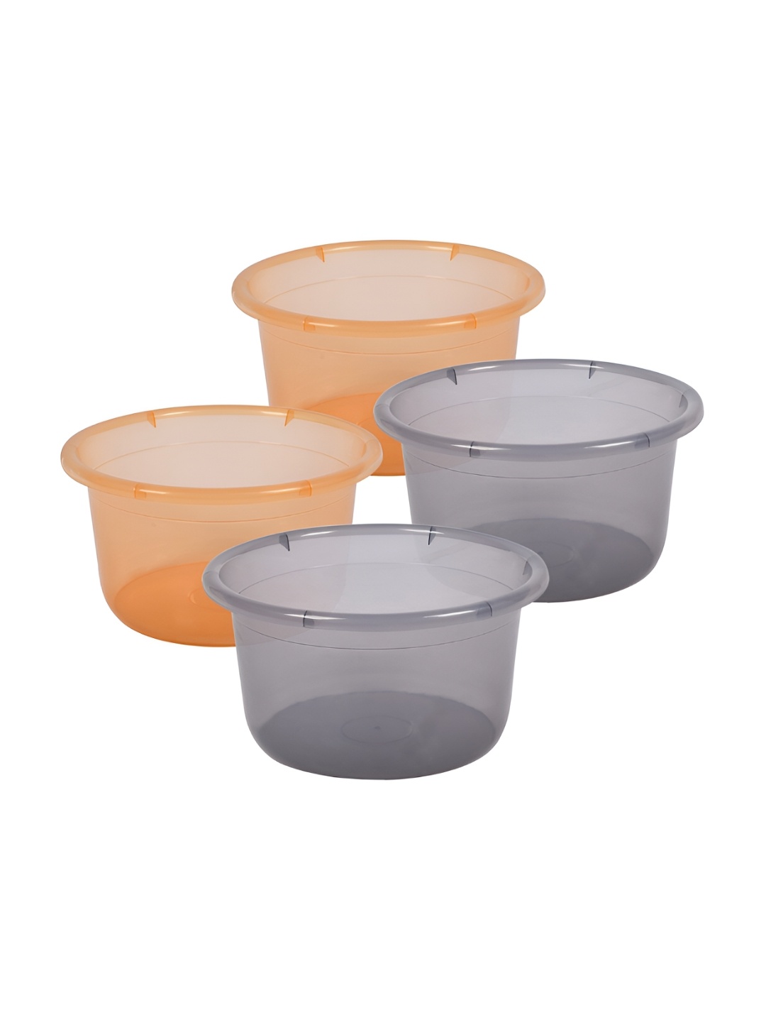 

Kuber Industries Grey & Orange 4 Pieces Classic Bath Accessories Set