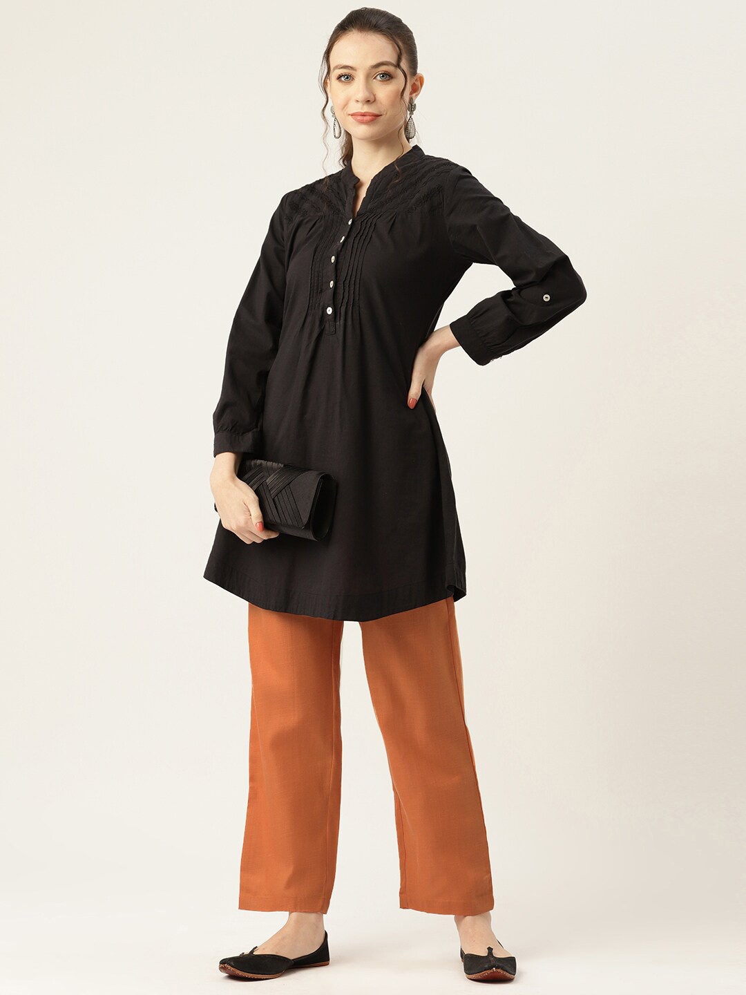 

Molcha Women Straight Fit Cotton Palazzos, Tan