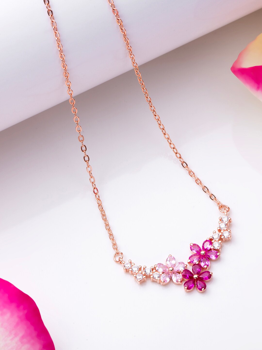 

Zavya 925 Sterling Silver Rose Gold-Plated Necklace
