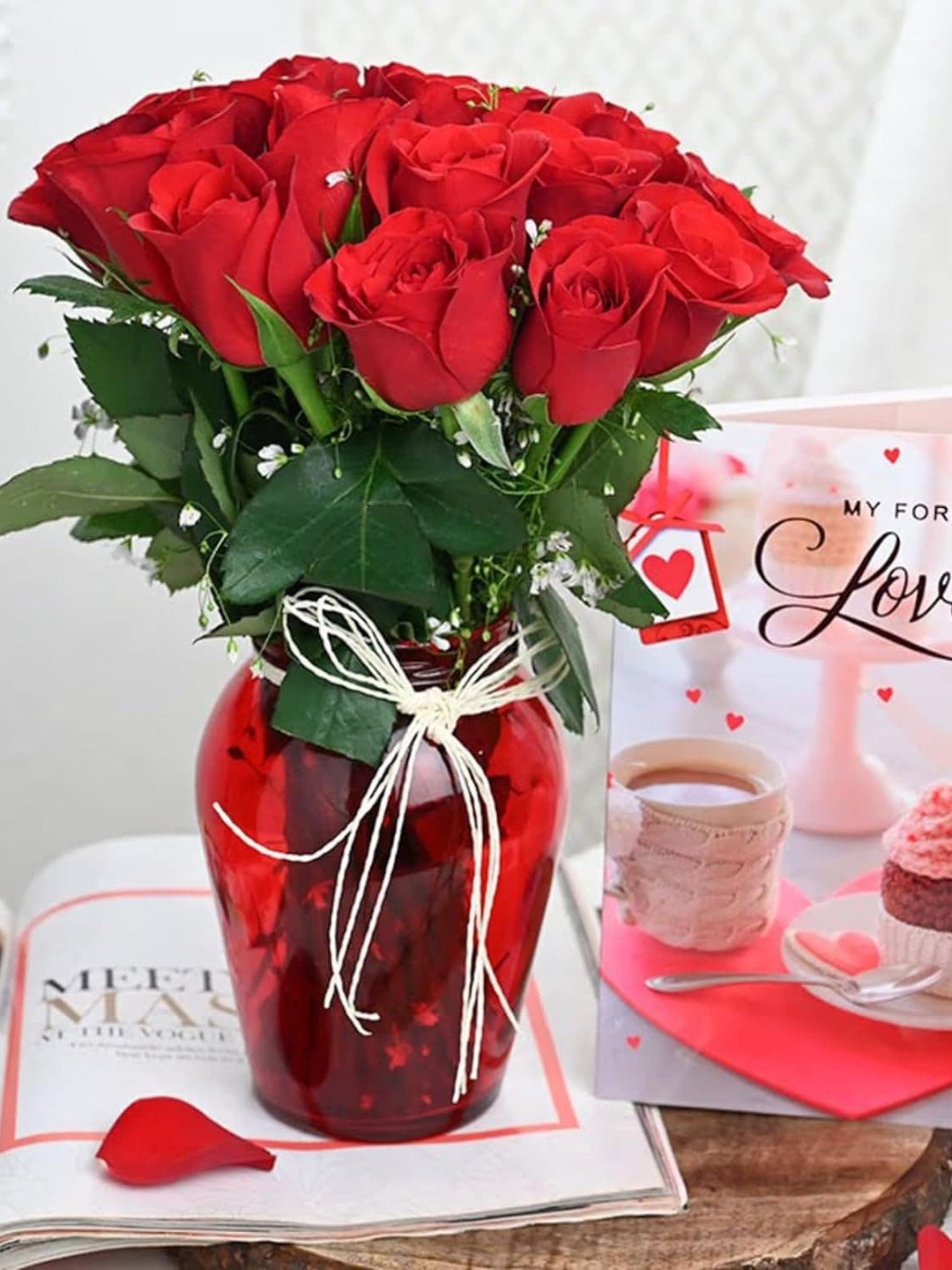 

Floweraura Red 20 Pieces Roses Fresh Flowers Bouquet
