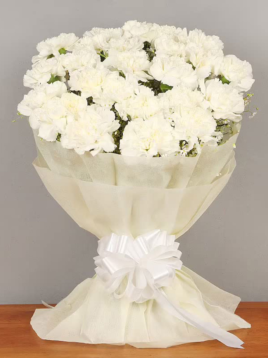 

Floweraura White 20 Pieces Carnation Fresh Flowers Bouquet