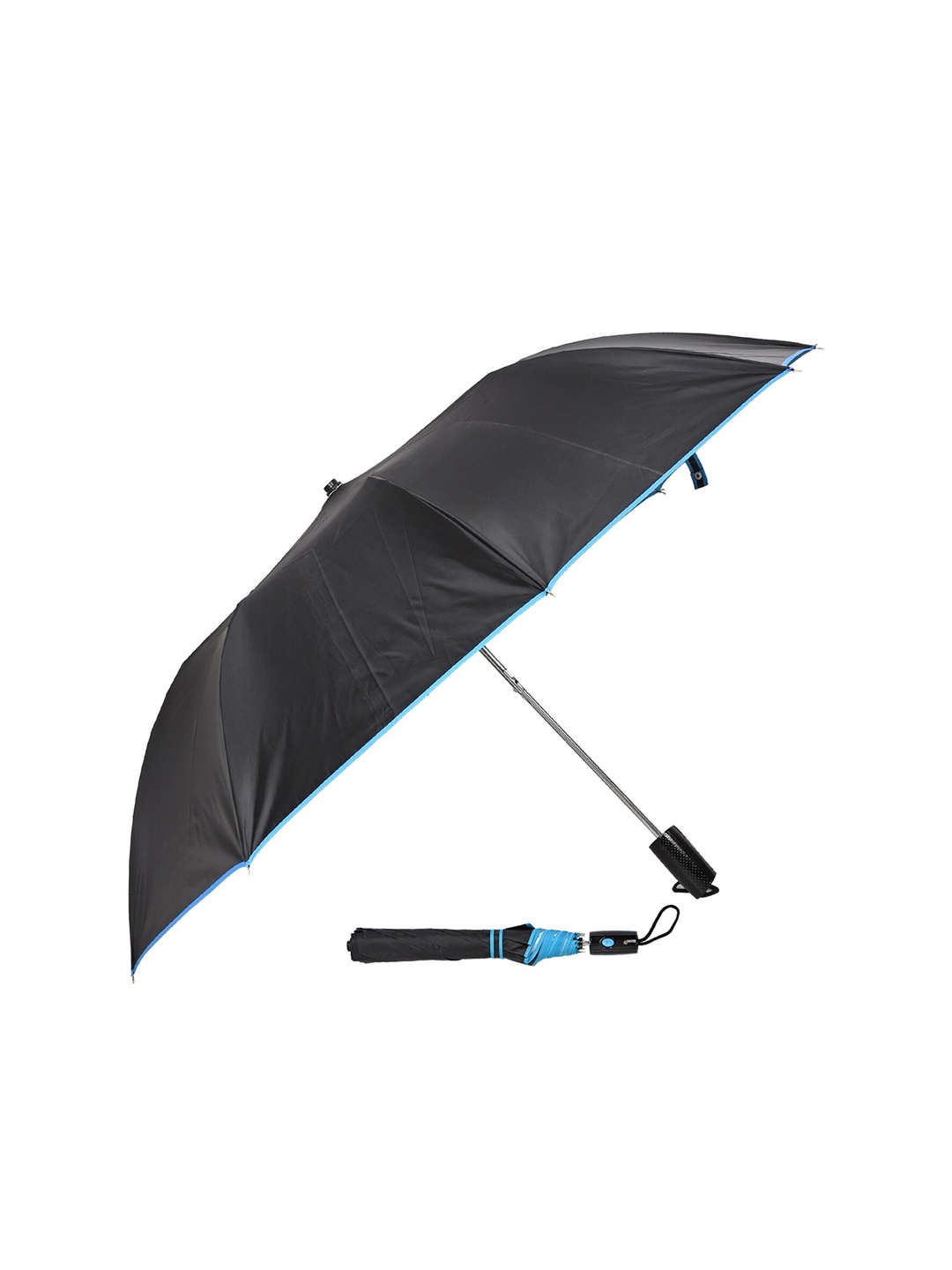 

LOOM LEGACY 2 Fold Rain and Sun Protective Button Open Umbrella, Black