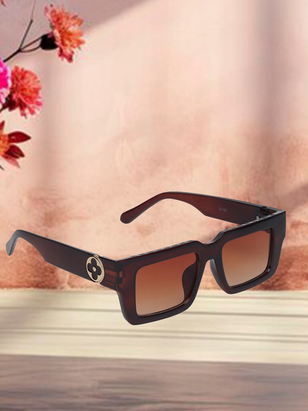 

The Roadster Lifestyle Co UV Protected Lens Square Sunglasses, Brown
