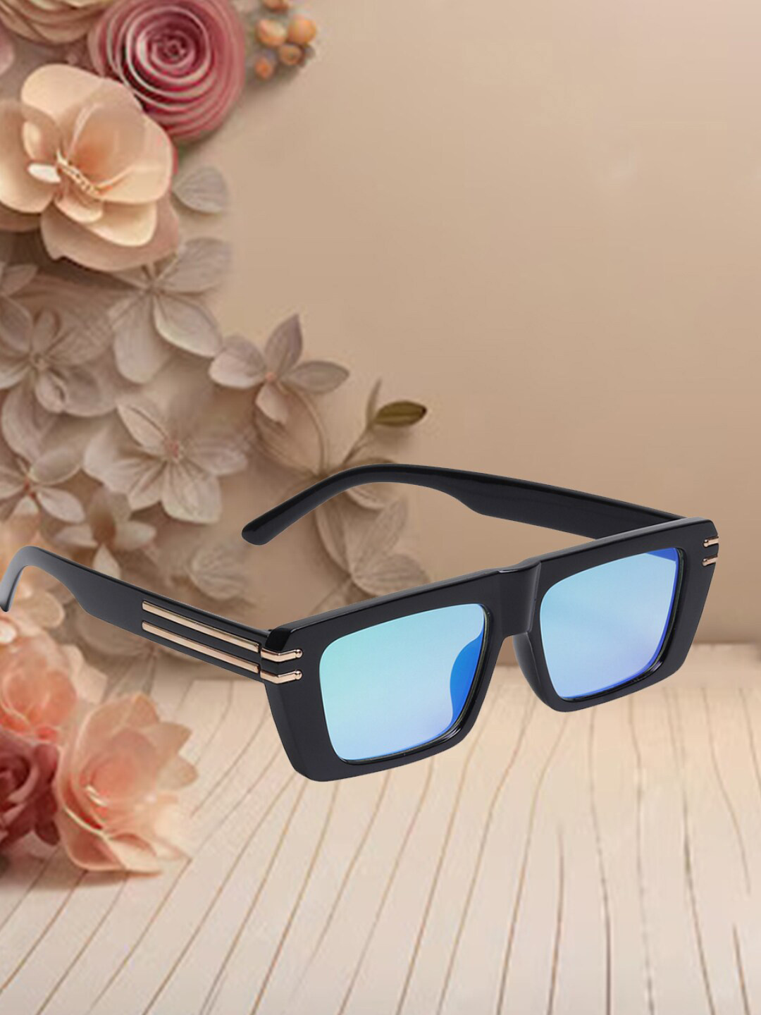 

The Roadster Lifestyle Co UV Protected Lens Rectangle Sunglasses, Black