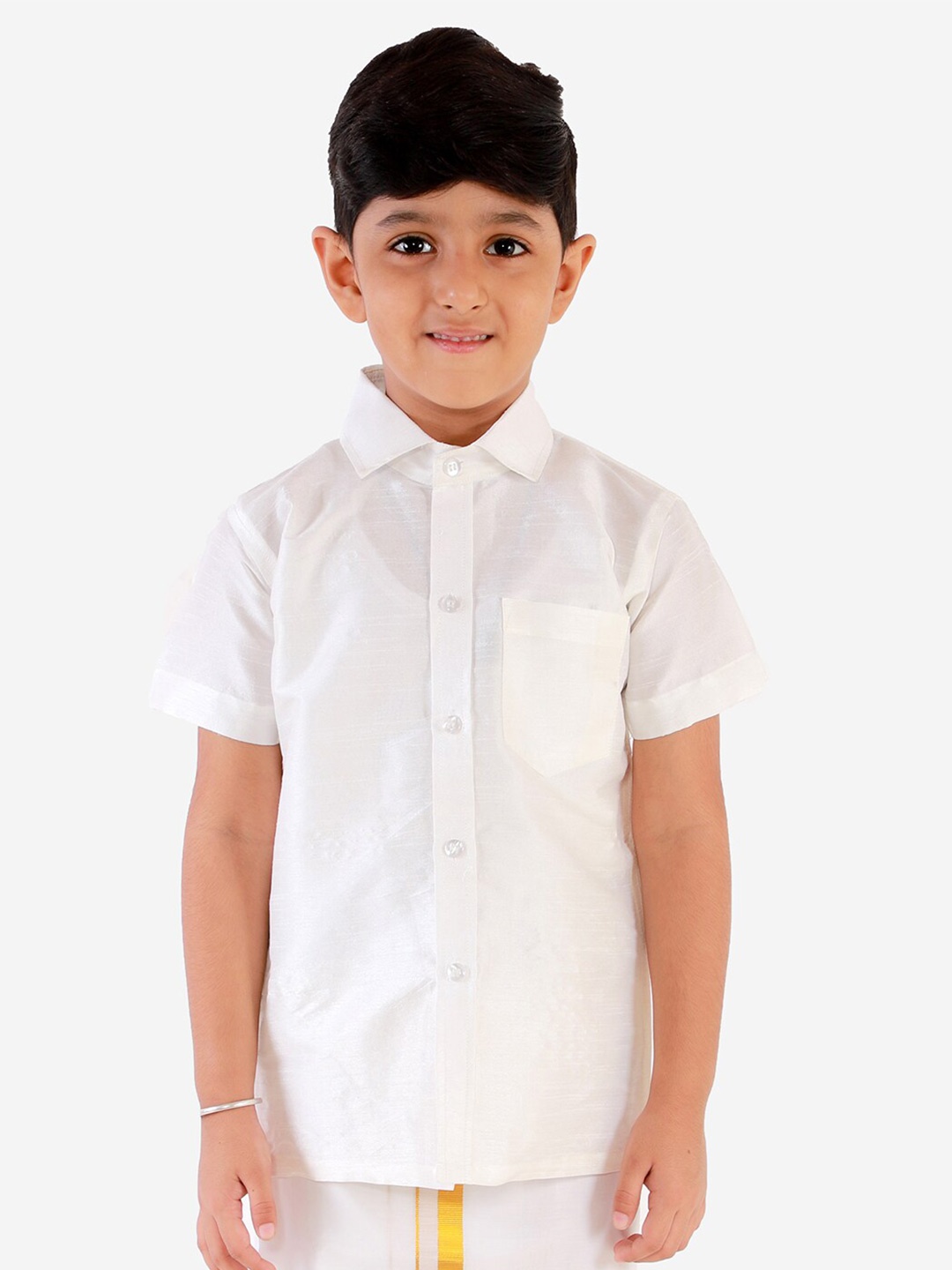 

VASTRAMAY Boys Premium Opaque Casual Shirt, White
