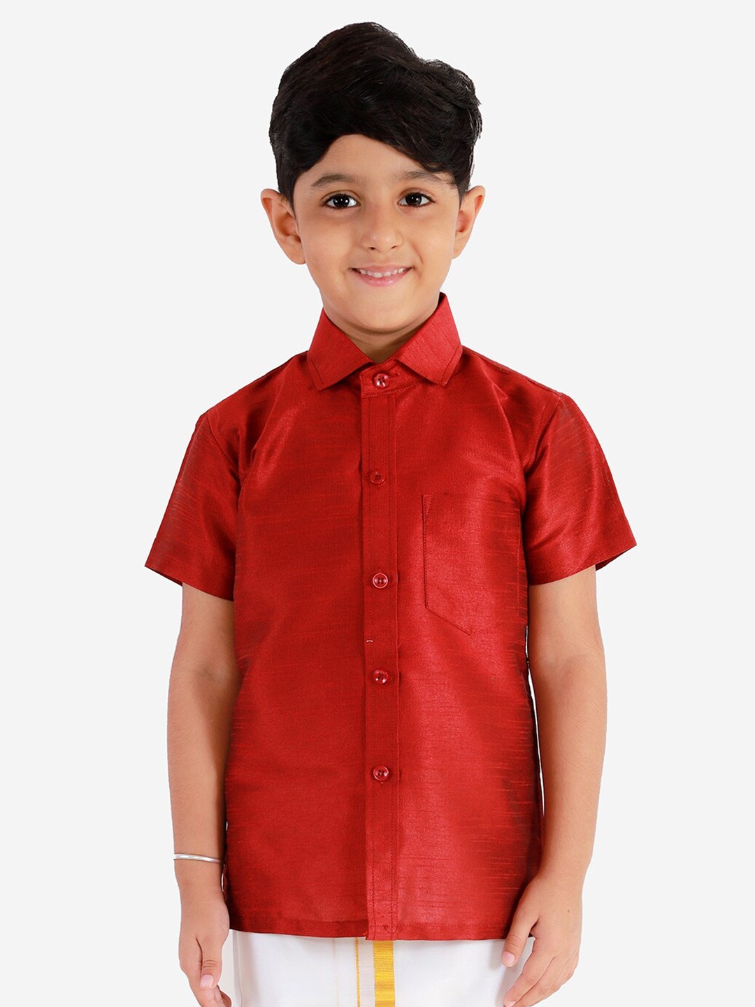 

VASTRAMAY Boys Premium Opaque Casual Shirt, Maroon