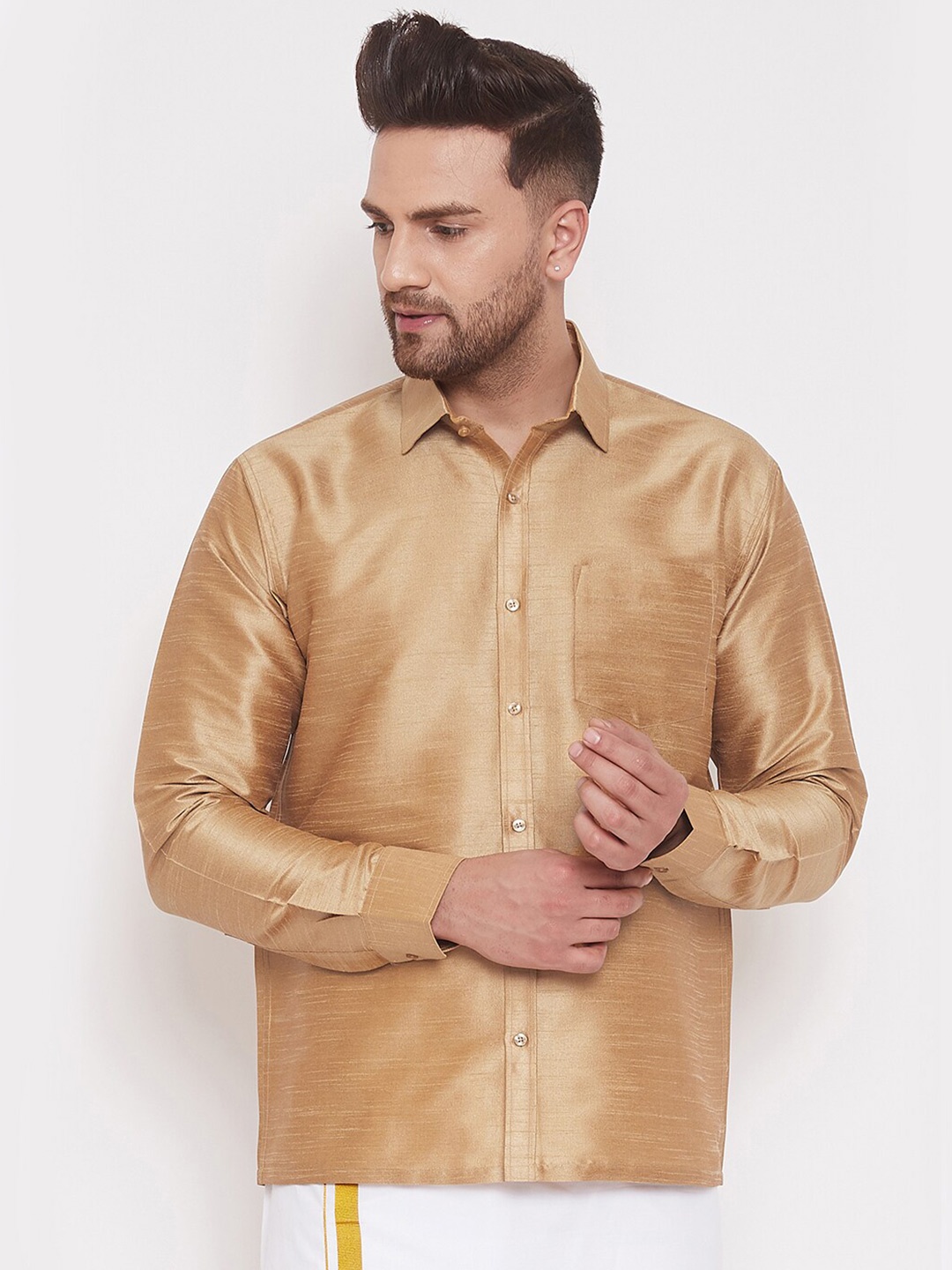 

VASTRAMAY Men Premium Opaque Casual Shirt, Rose gold
