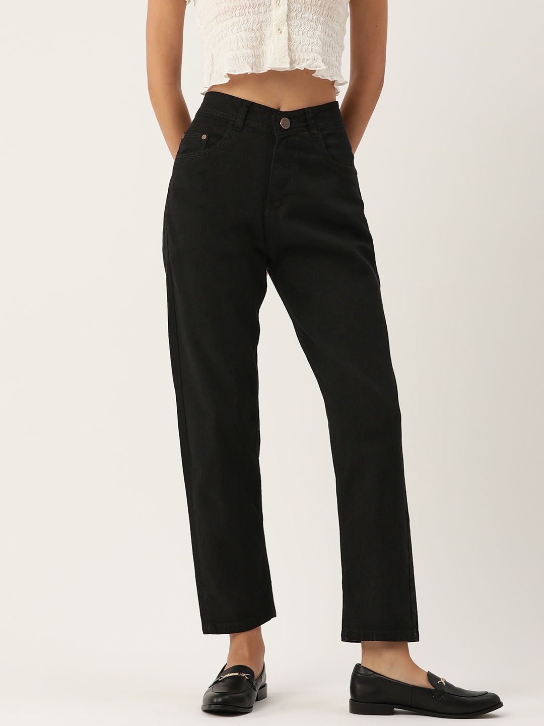 

PARIS HAMILTON High-Rise Stretchable Jeans, Black