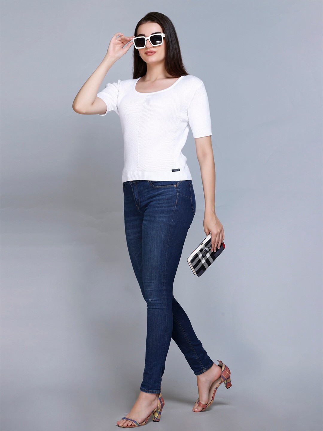 

513 Round Neck Cotton Summer Top, White