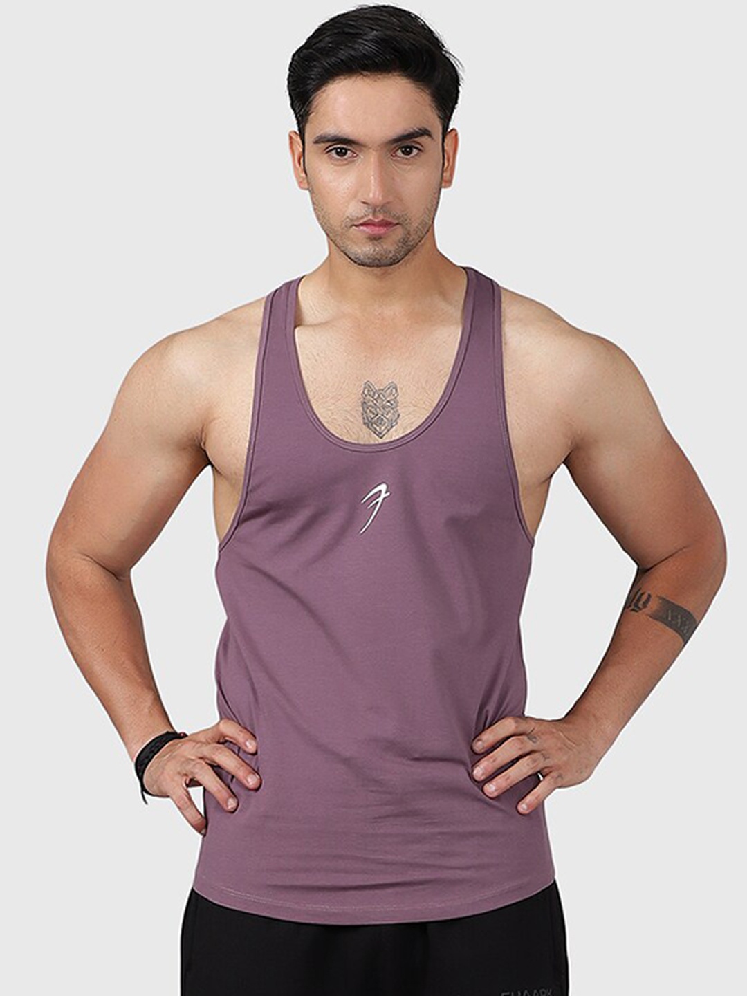 

FUAARK Sleeveless Innerwear Gym Vests Legacy Stringer Dusk Purple S