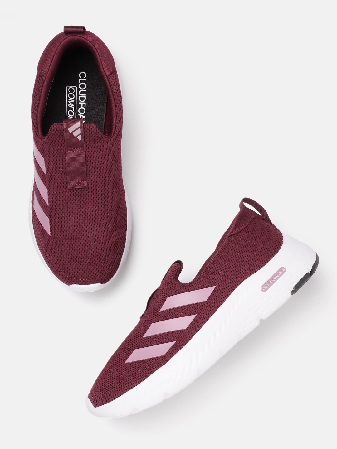 

ADIDAS Women Cloudfoam Move Mould 1 Lounger Walking Shoes, Burgundy