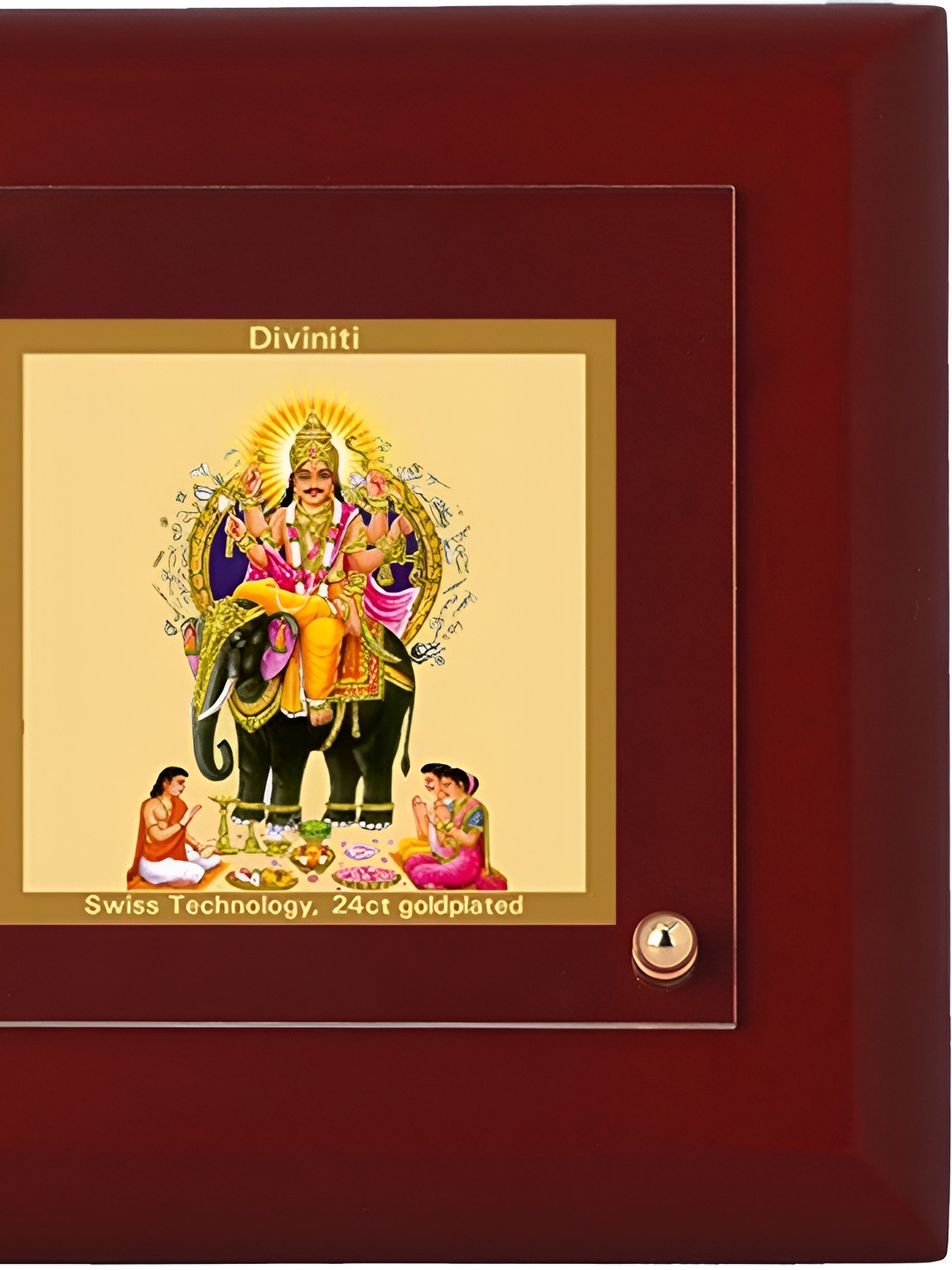 

DIVINITI Brown 24K Gold Plated Glass Wall Photo Frame