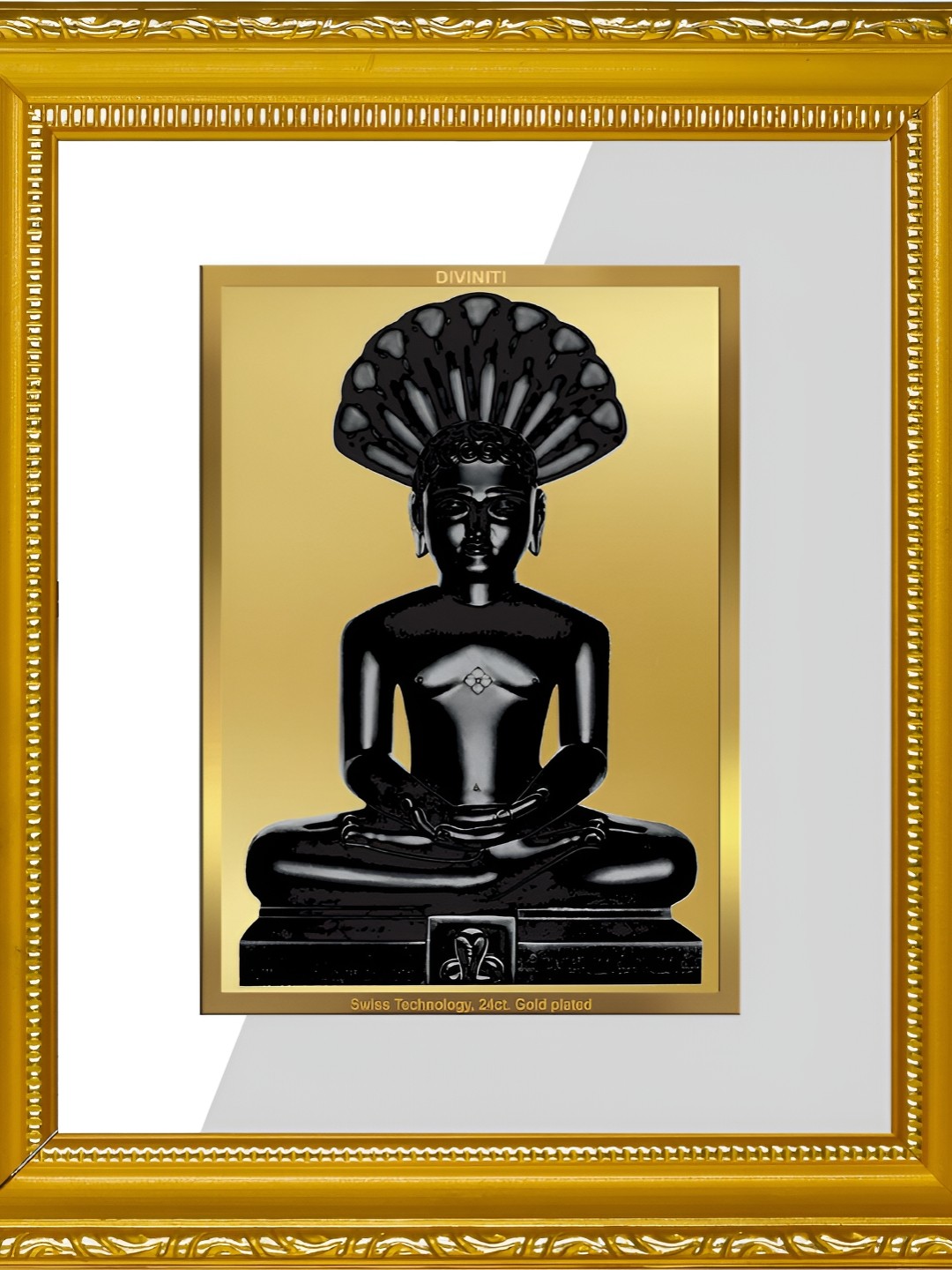 

DIVINITI Gold Plated & White Parshvanatha Table Photo Frames