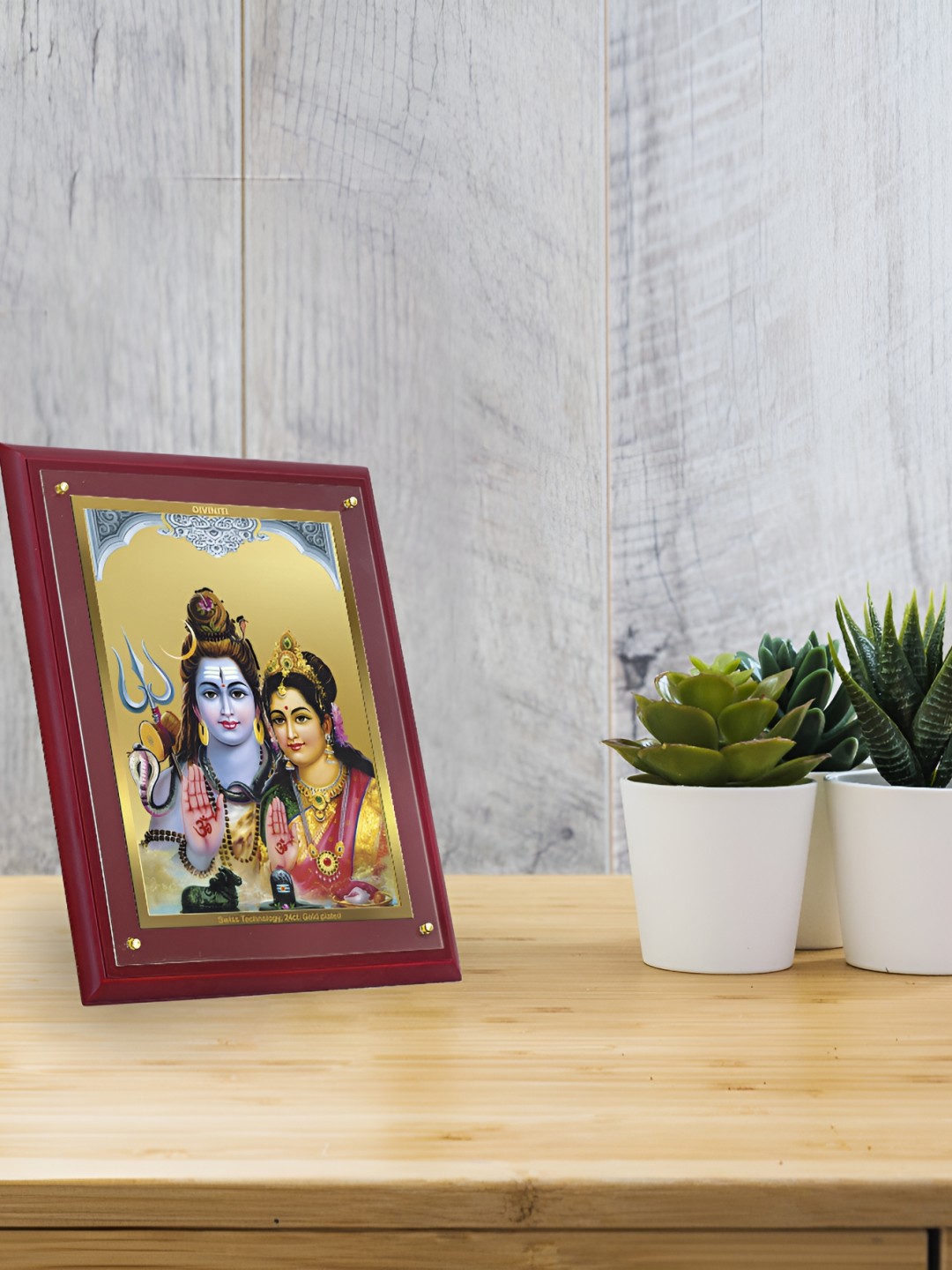 

DIVINITI Brown Wooden Wall Photo Frame