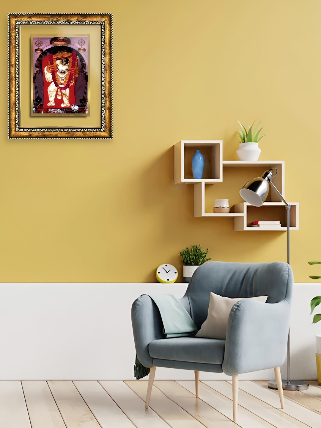 

DIVINITI Gold-Toned & White Glass Wall Photo Frames