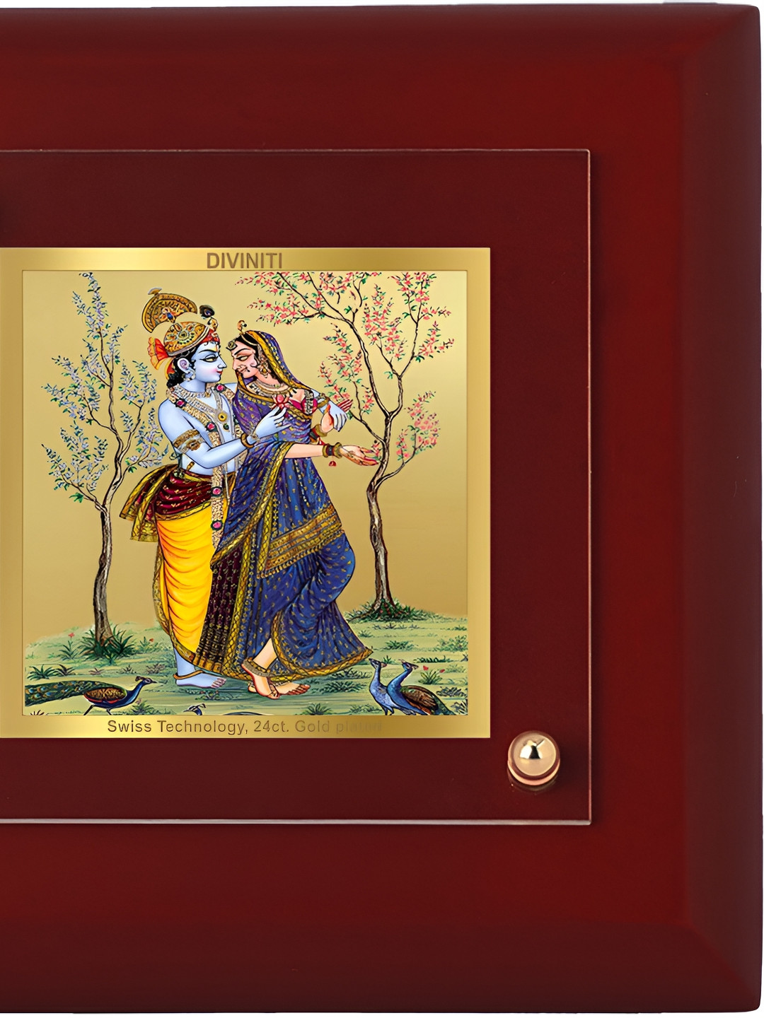 

DIVINITI Brown & Gold Toned Religious Wooden Photo Frame
