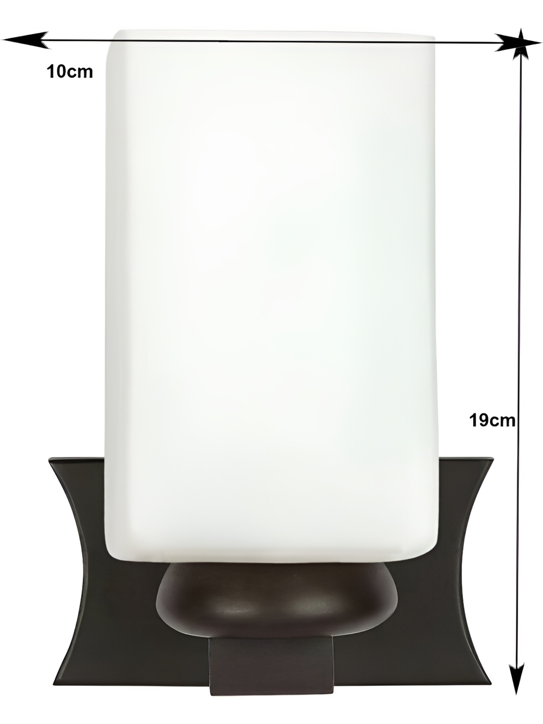 

1ST TIME White & Black Glass Rectangle Shaped Wall Lamp