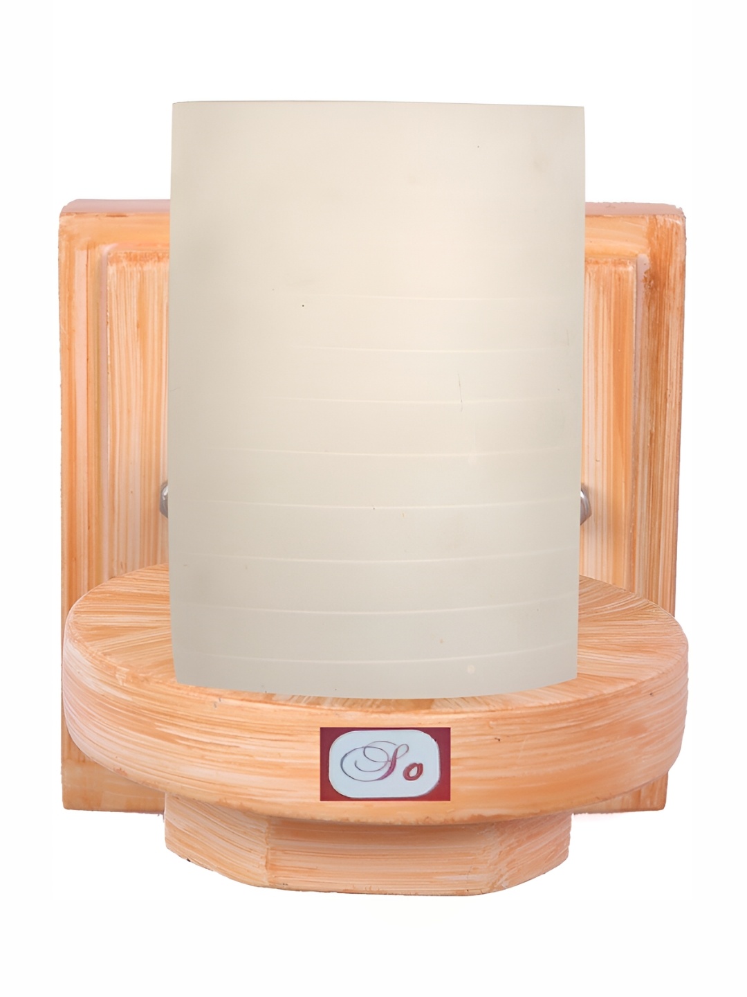 

1ST TIME White & Brown Glass Contemporary Cylinder Shaped Wall Lamp