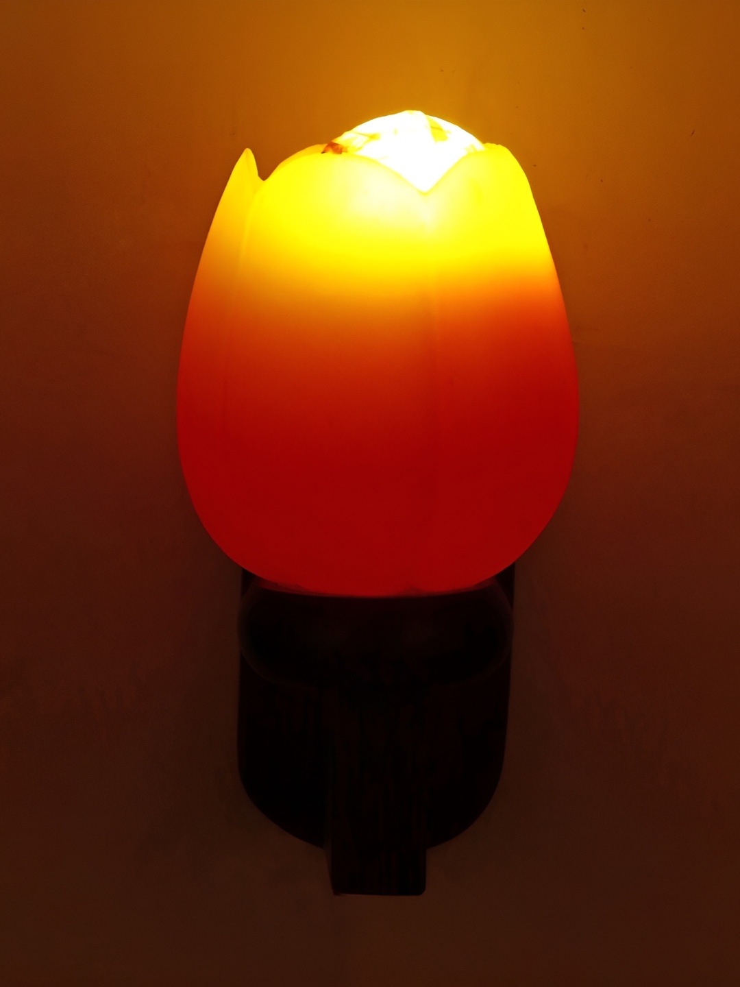 

1ST TIME Orange & Yellow Glass Traditional Wall Lamp