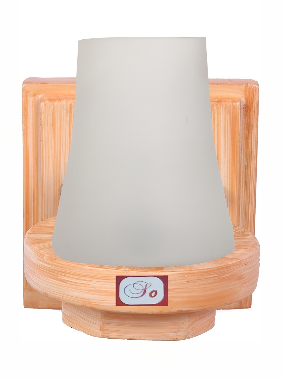 

1ST TIME White & Brown Glass Traditional Cylinder Shaped Wall Lamp