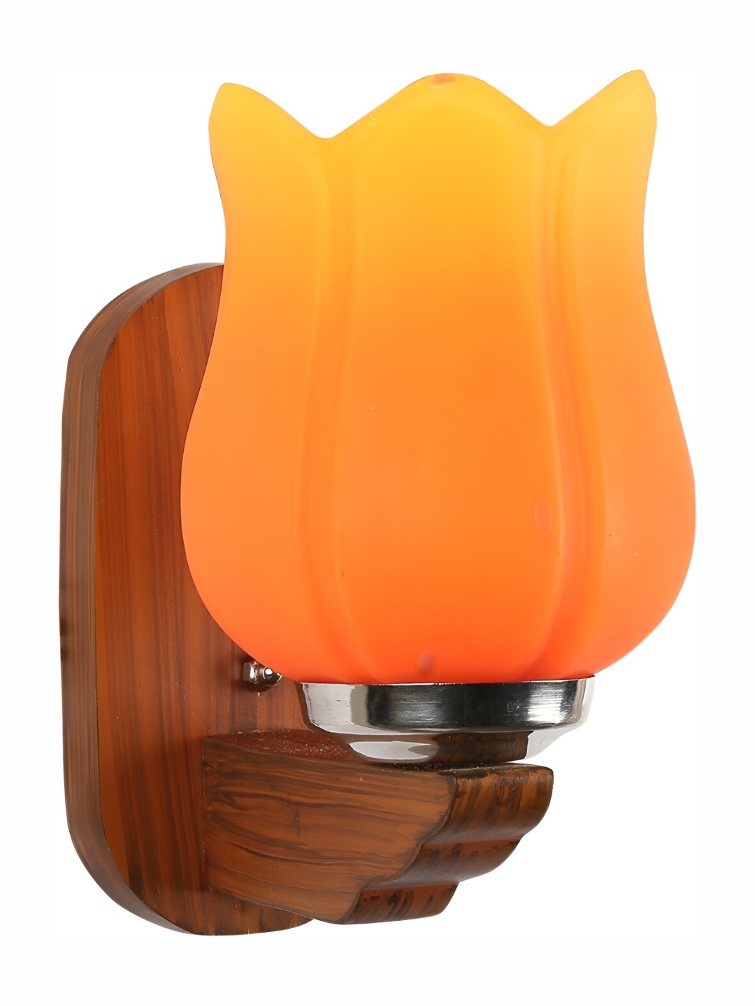 

1ST TIME Orange & Brown Glass Traditional Wall Lamp