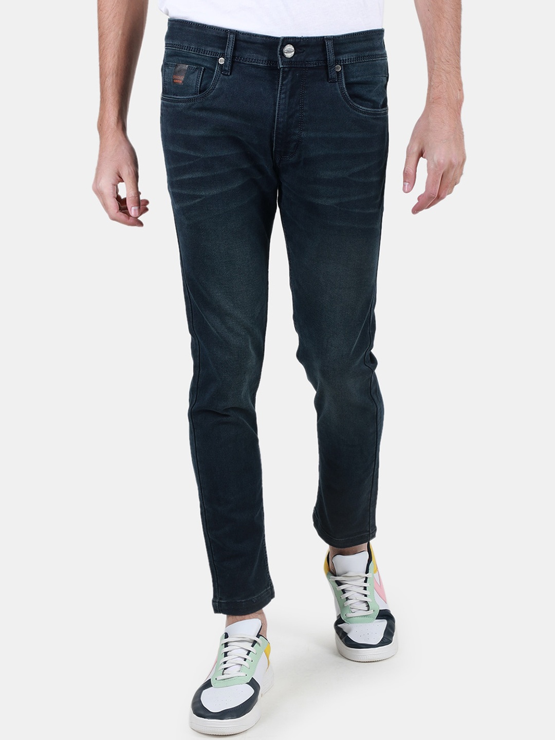 

Duke Men Slim Fit Clean Look Stretchable Jeans, Blue