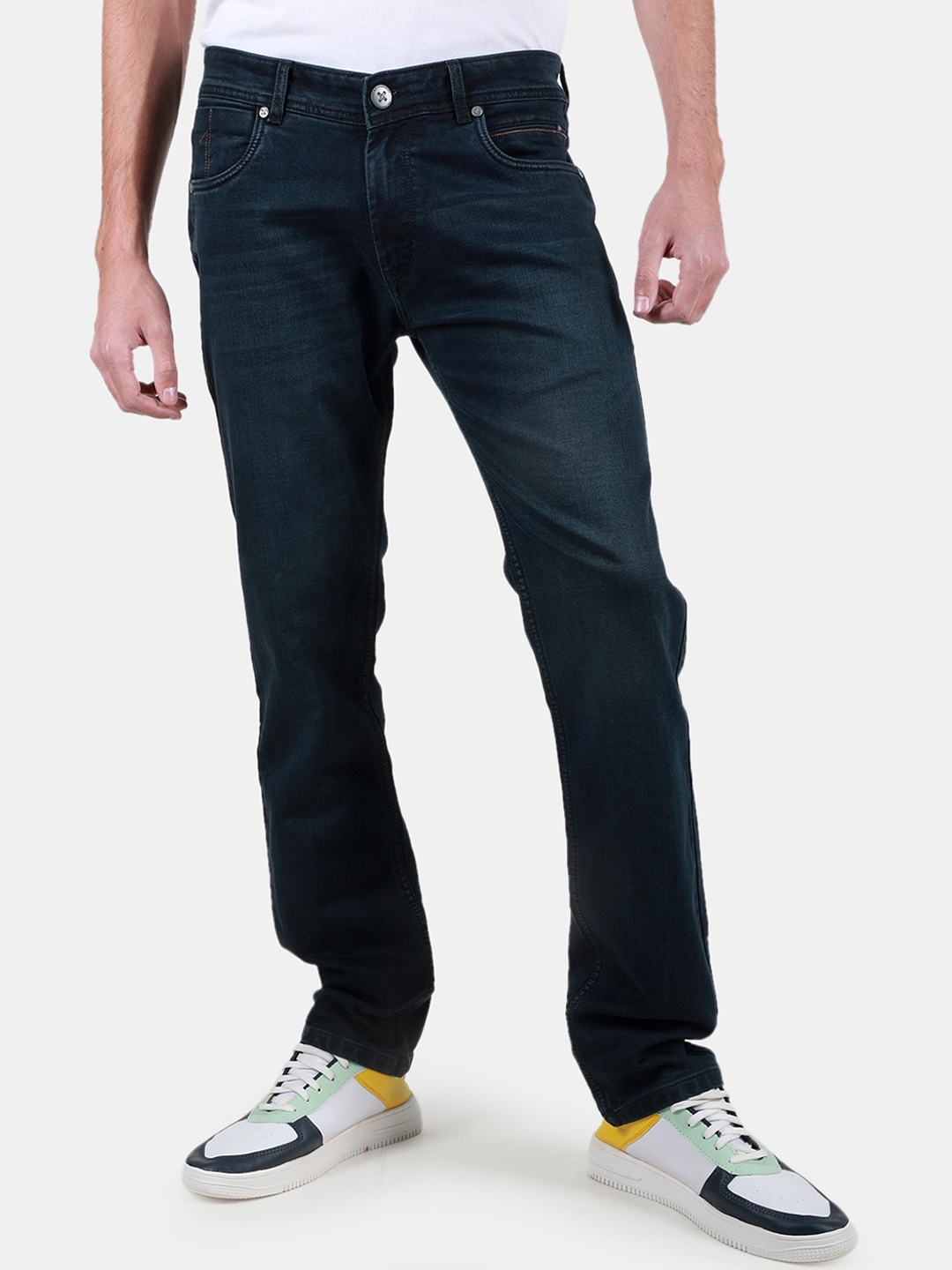

Duke Men Slim Fit Clean Look Stretchable Jeans, Blue
