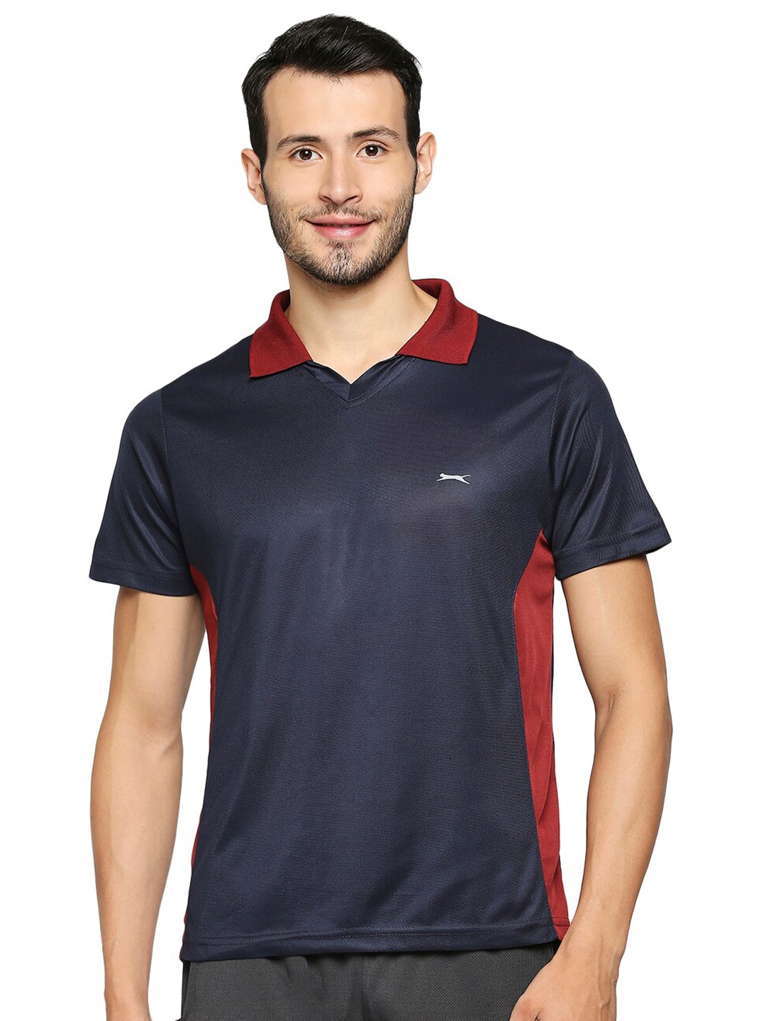 

Black Panther Colourblocked Polo Collar Slim Fit T-shirt, Navy blue