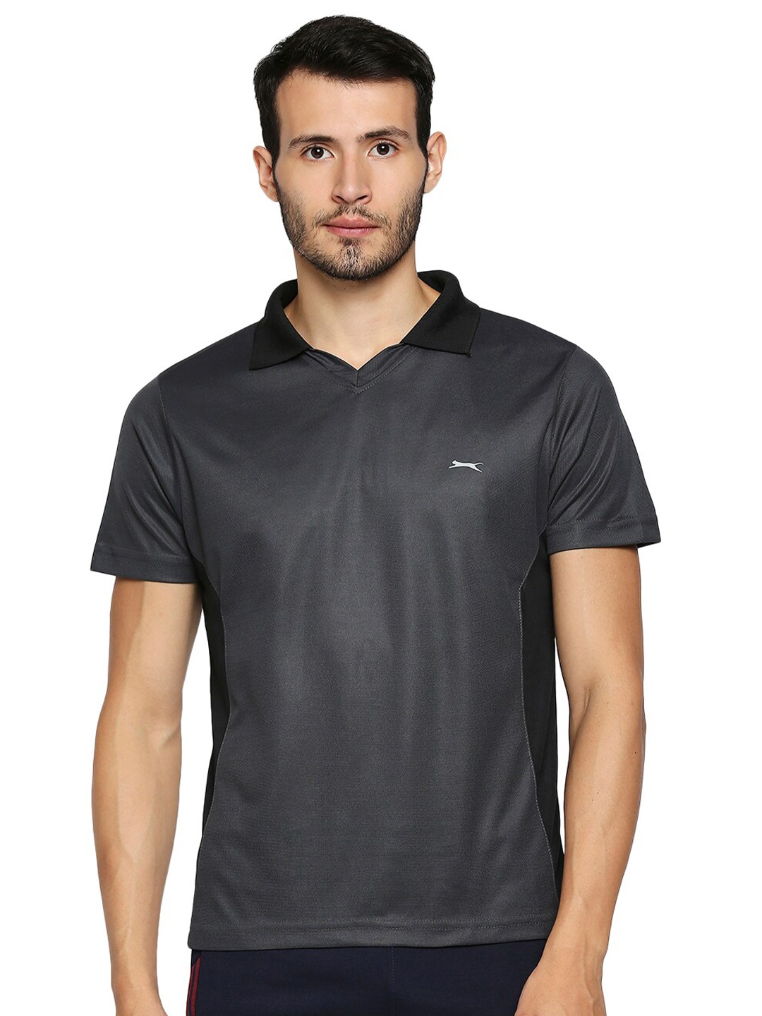 

Black Panther Polo Collar Slim Fit Casual T-shirt, Charcoal