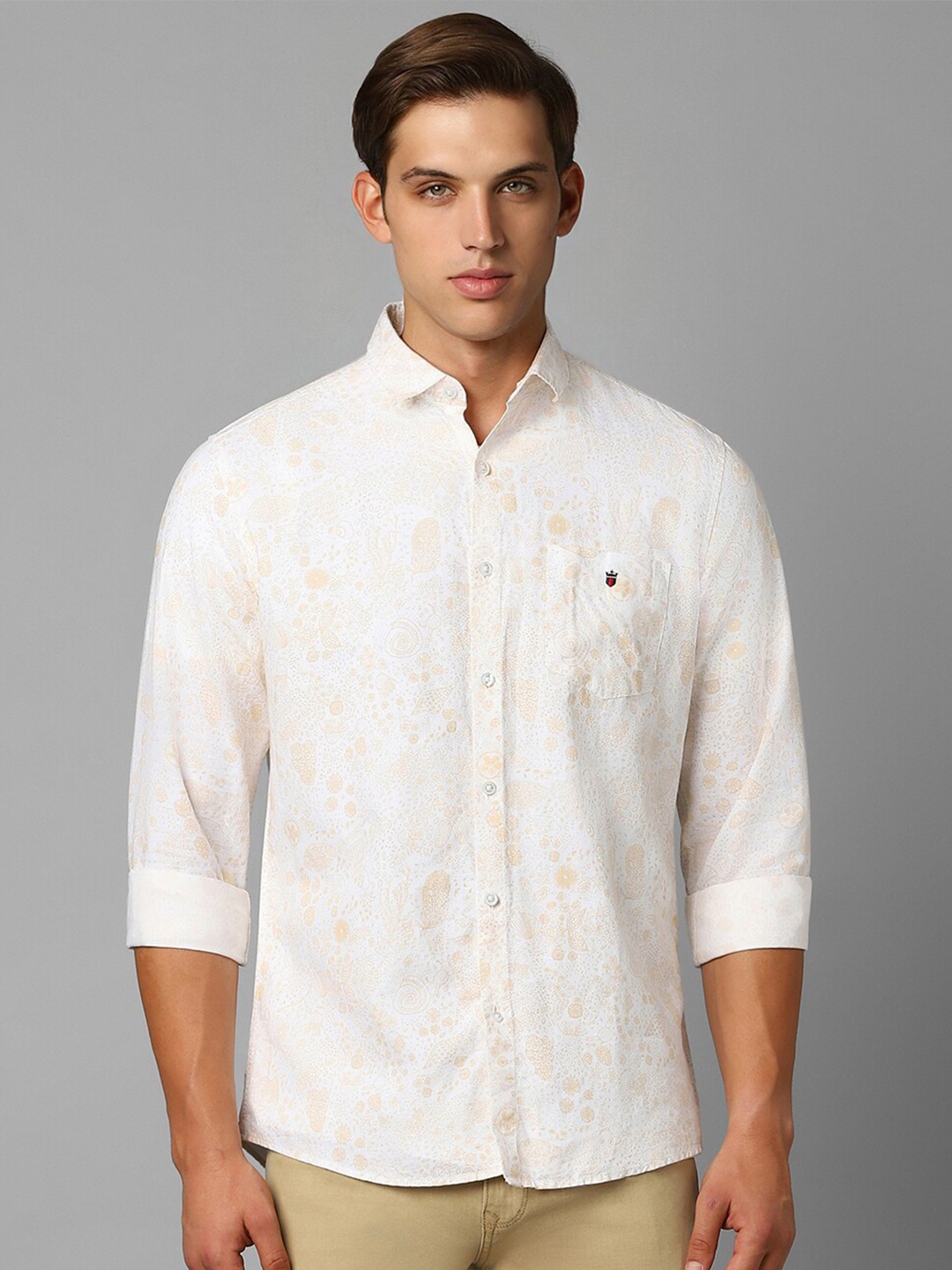 

Louis Philippe Sport Slim Fit Spread Collar Casual Shirt, White