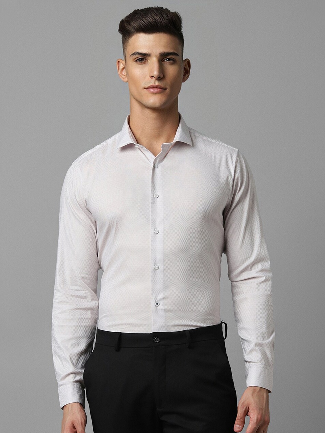 

Louis Philippe Sport Slim Fit Spread Collar Casual Shirt, White