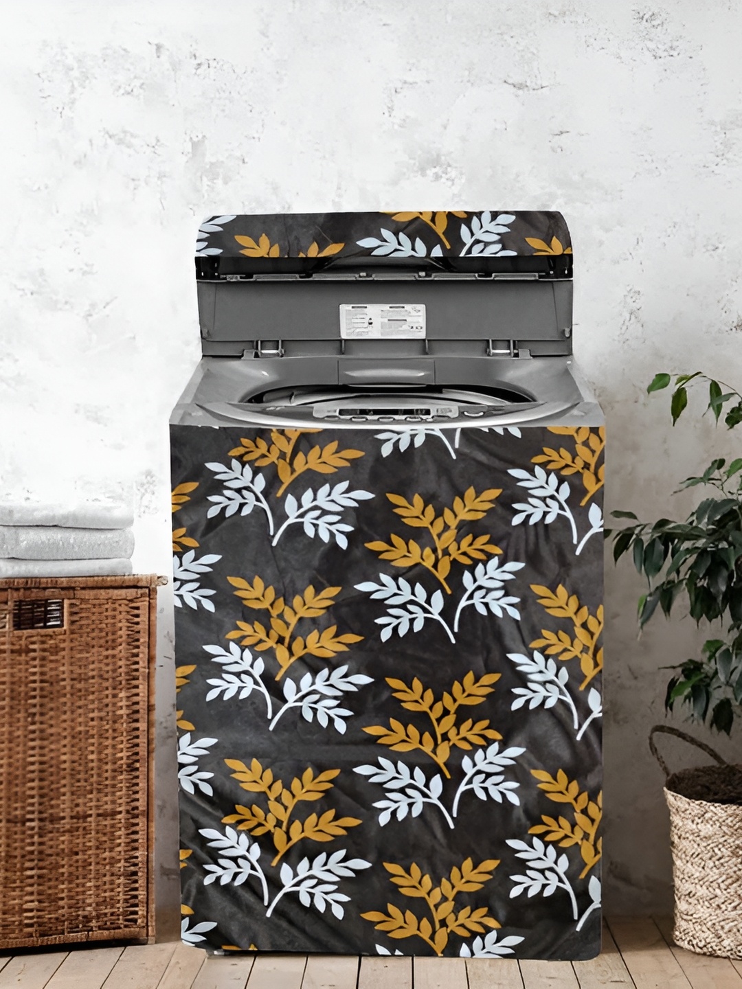 

REVEXO Brown Printed Top Loading Washing Machine Cover