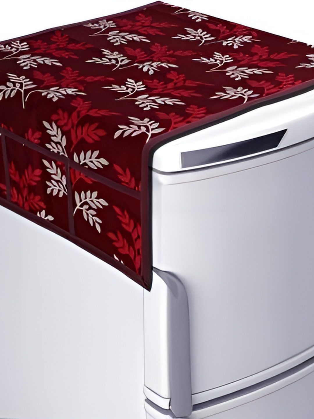 

REVEXO Maroon Printed Refrigerator Top Cover