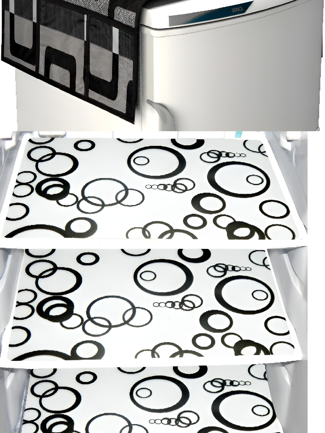 

REVEXO Black & White Printed Fridge Appliance Covers