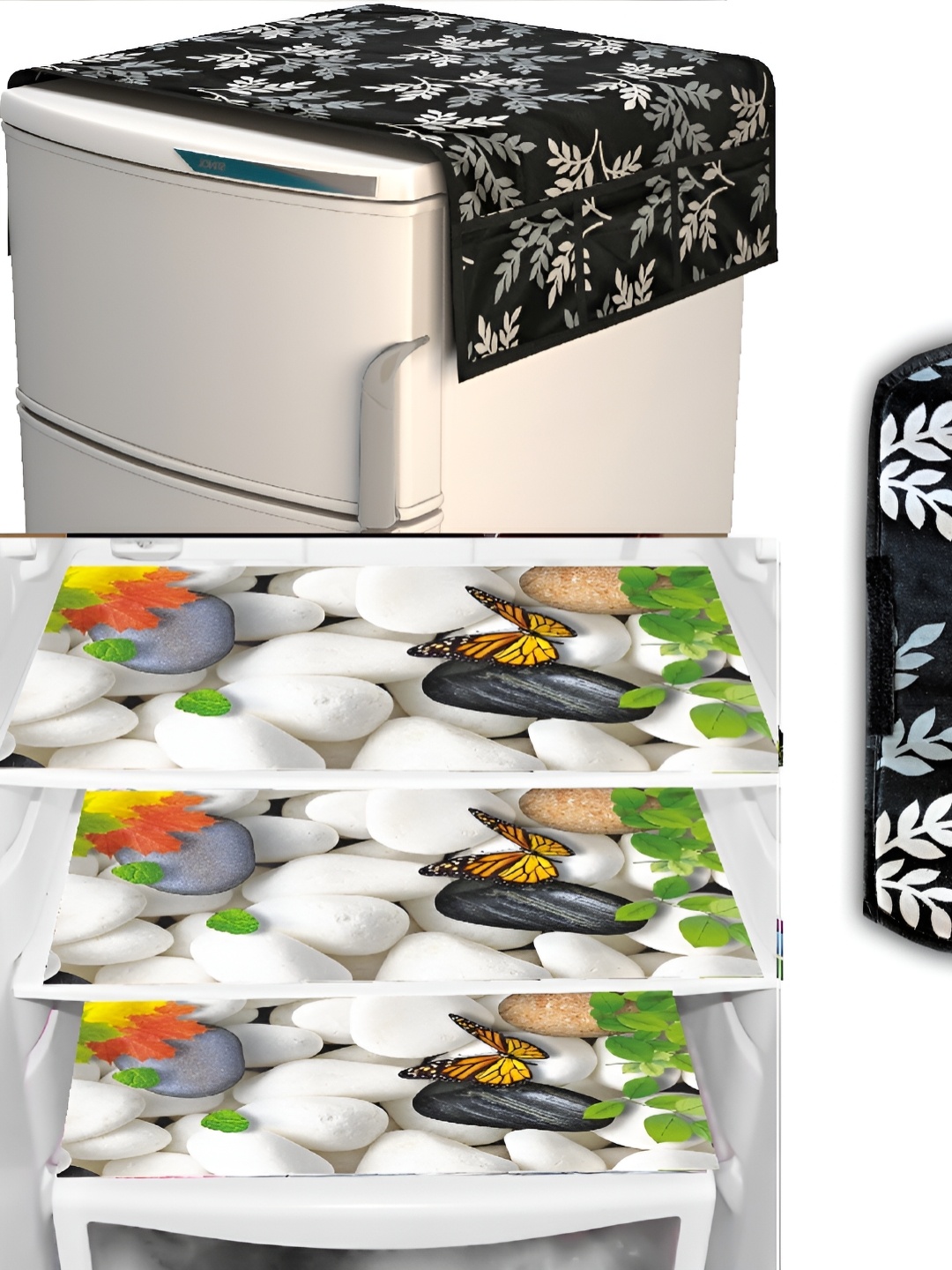 

REVEXO Black & White Printed Fridge Appliance Covers