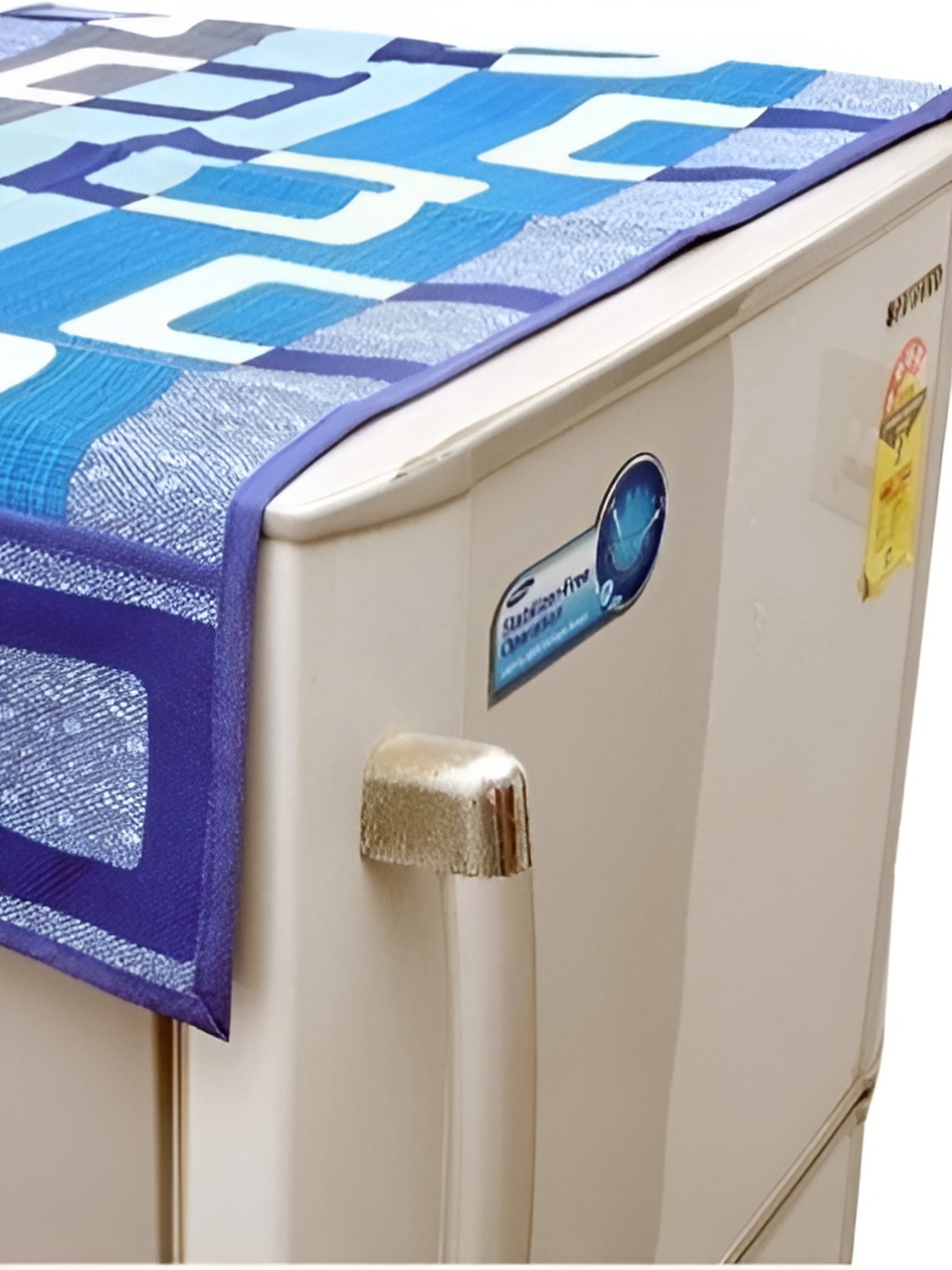 

REVEXO Blue & White Printed PVC Fridge Cover