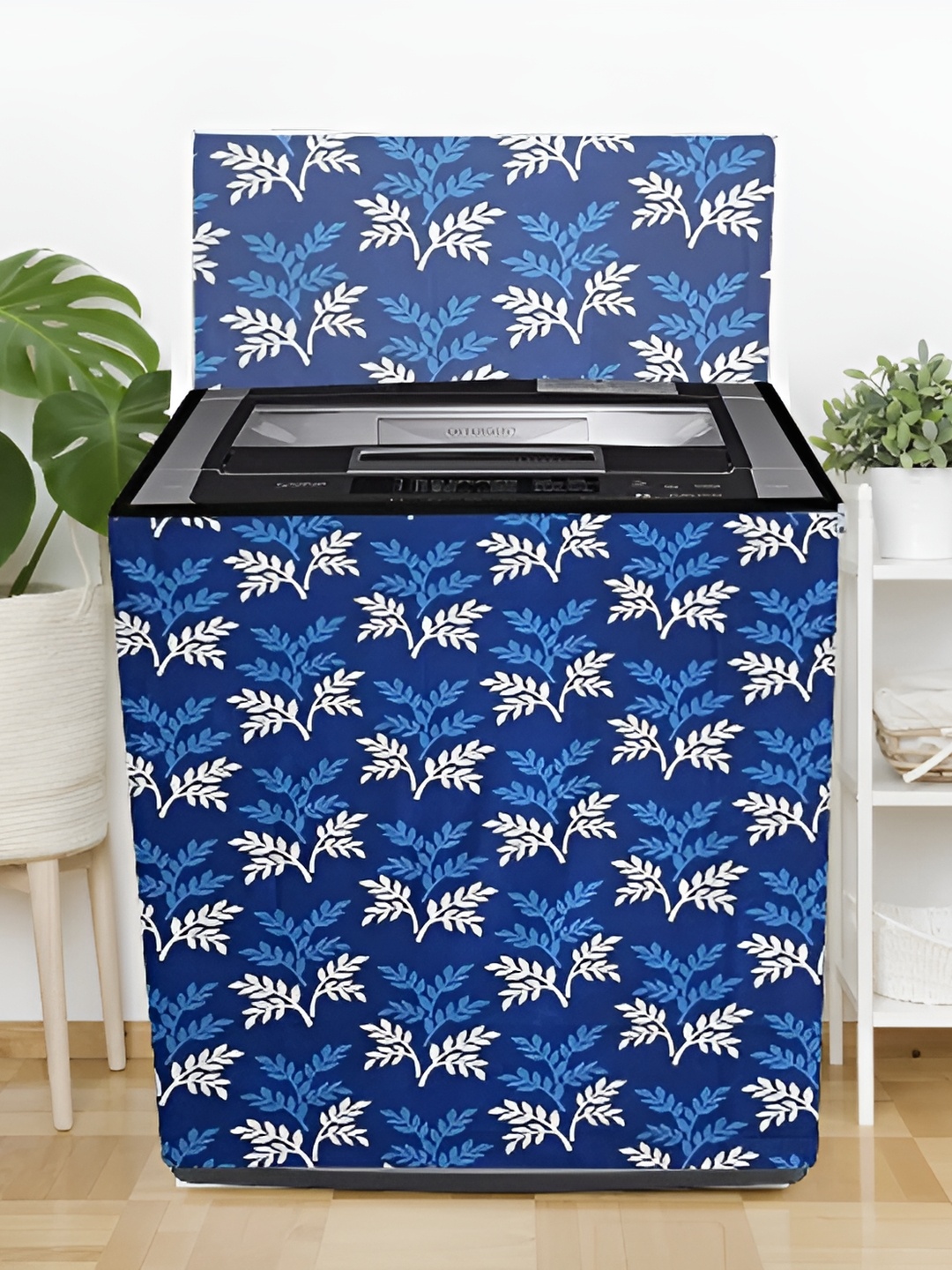 

REVEXO Blue Printed Washing Machine Cover