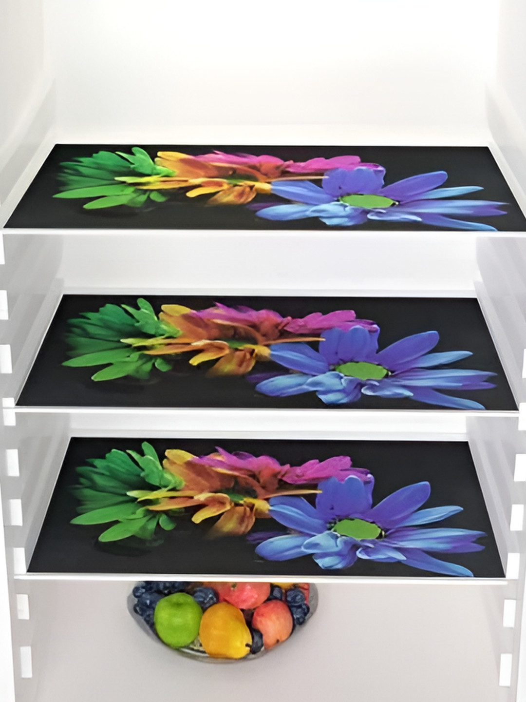 

REVEXO Grey & Blue 3 Pcs Printed Fridge Mats