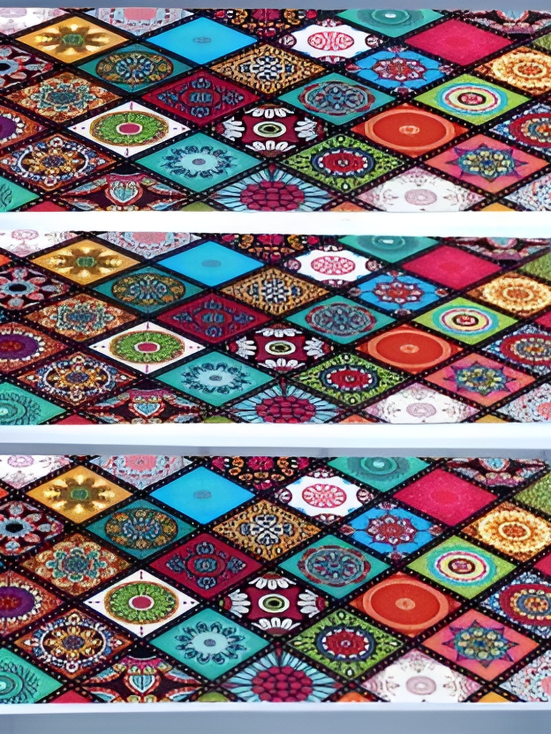 

REVEXO Purple & Red 3 Pcs Printed Fridge Mats