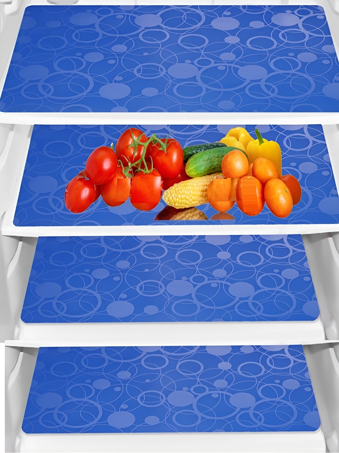 

REVEXO Blue 4 Pcs Printed Fridge Mats