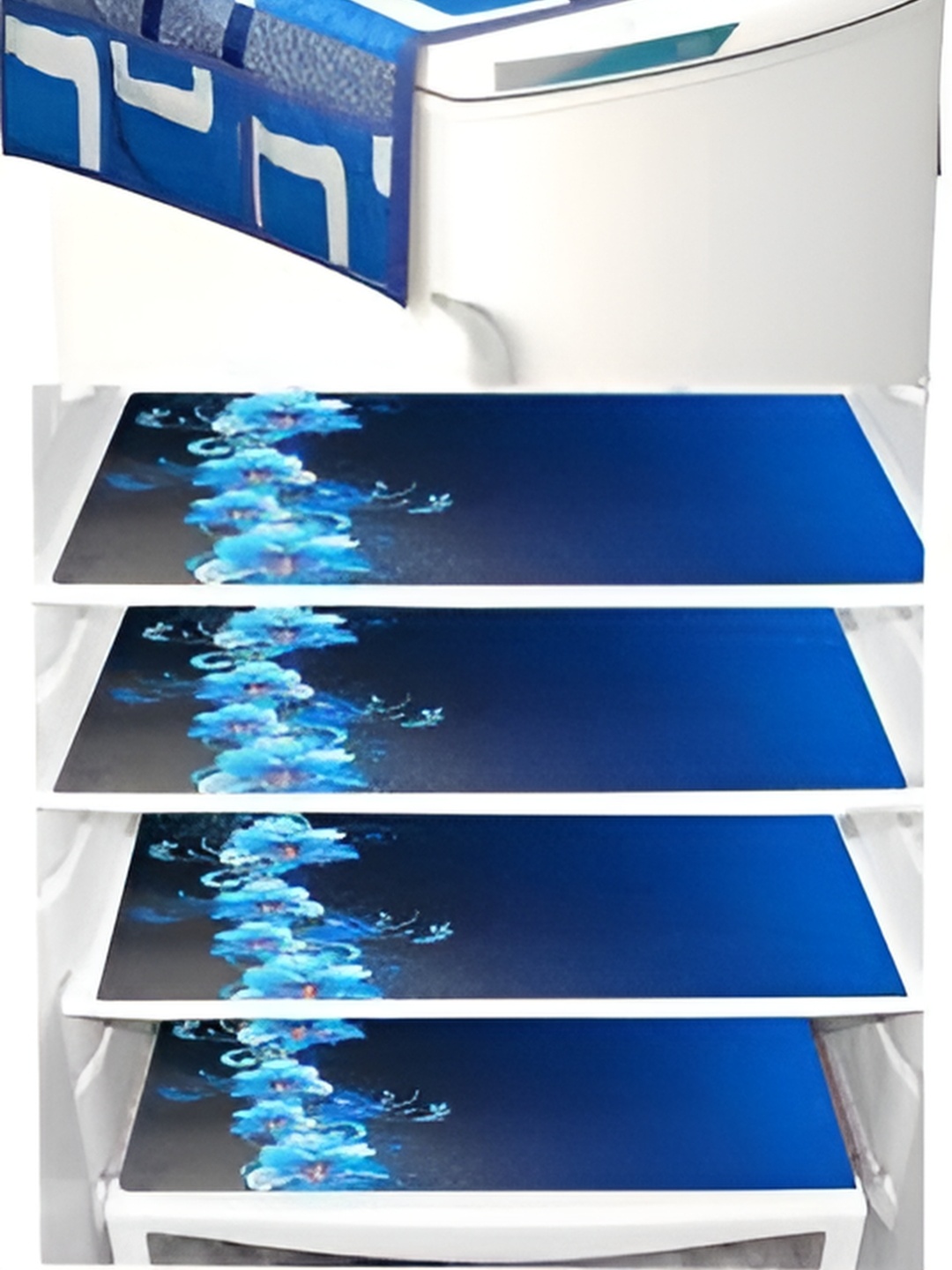 

REVEXO 5 Pieces Blue Refrigerator covers & Mats
