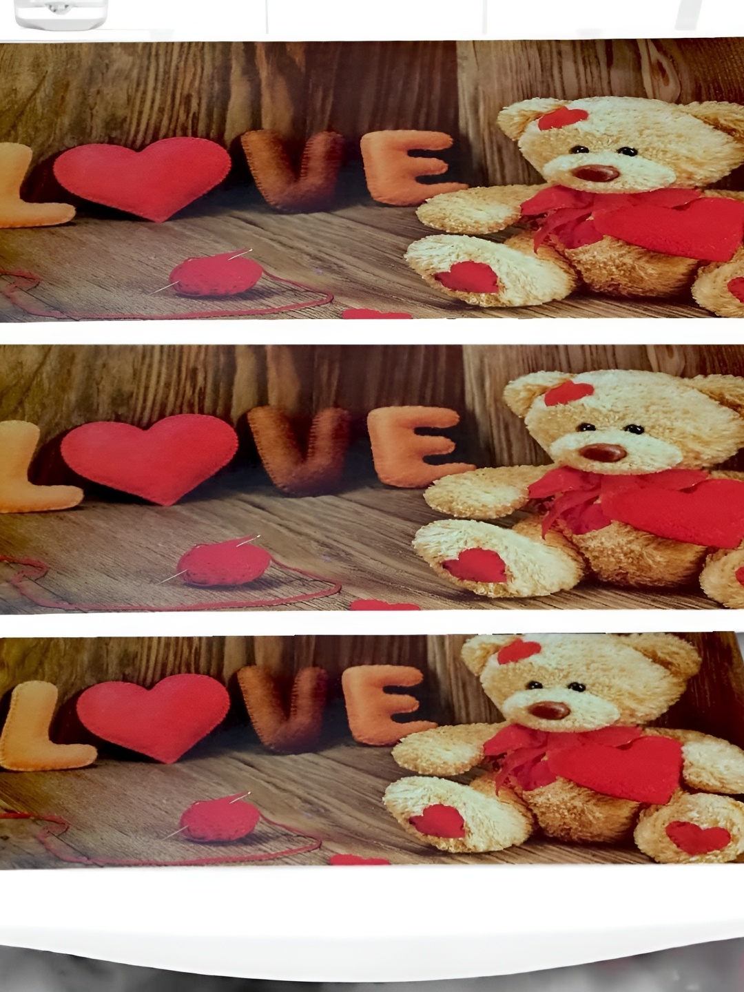 

REVEXO Brown & Red 3 Pcs Printed Fridge Mats