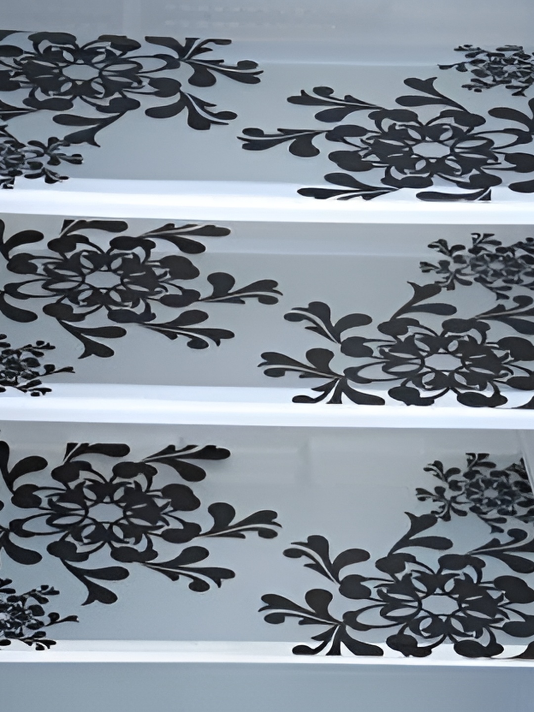 

REVEXO White & Black 3 Pcs Printed Fridge Mats