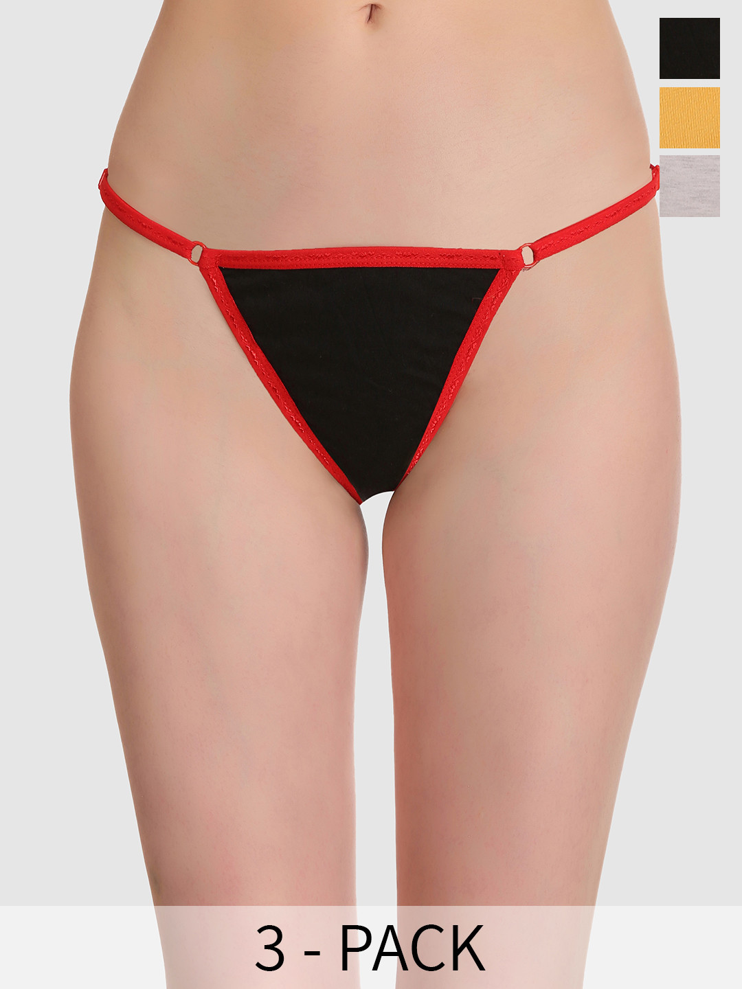

SELFCARE Pack Of 3 Seamless Bikini Briefs, Yellow